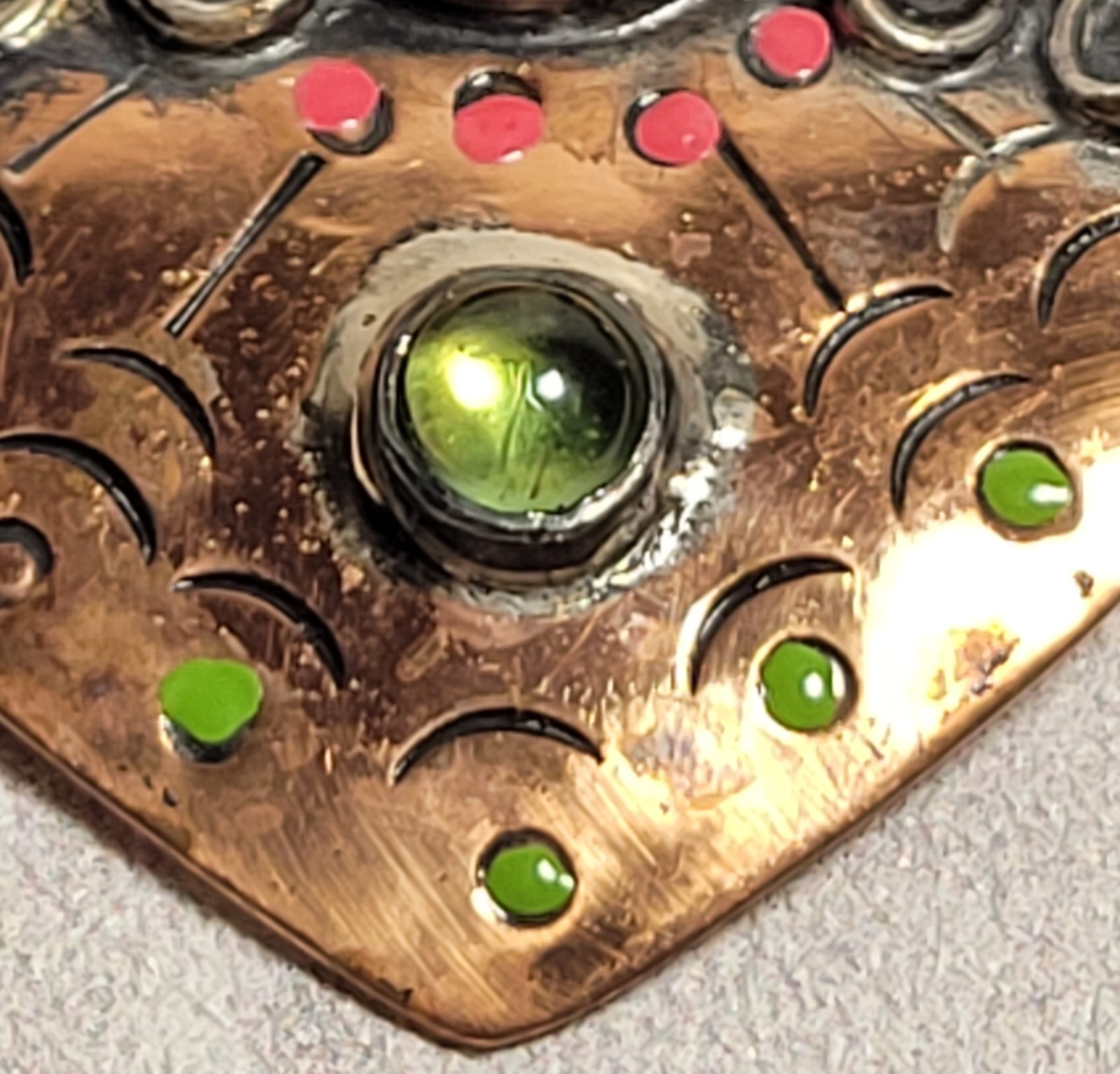 Artist M.A. Katke Mixed Metal Brooch Pin Signed Unique MA Katke Vintage AMAZING