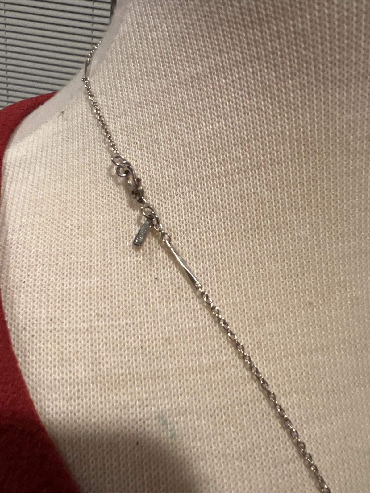 Vintage Monet Silver Tone Minimalist Bar Link Long Chain 30” Necklace
