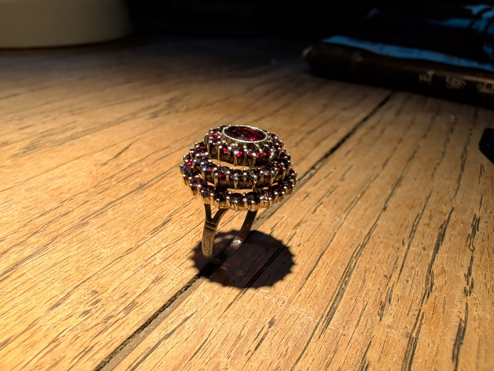 Antique Circa 1920 Untraced Bohemia Garnet Ring