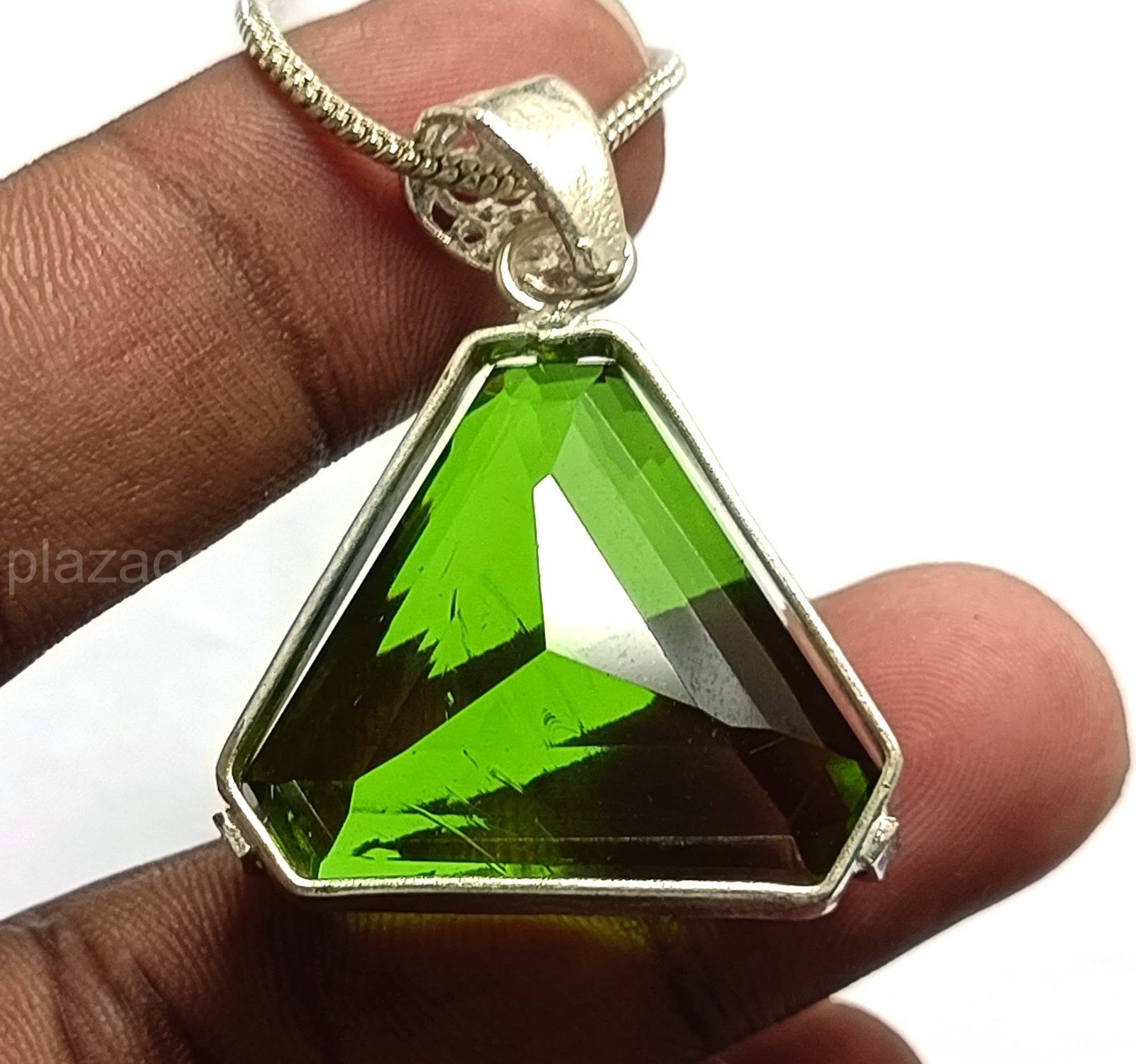 89.70 Ct Color-Change Alexandrite Pendant | Fancy Cut 39x29mm + 925 Chain 5SDR