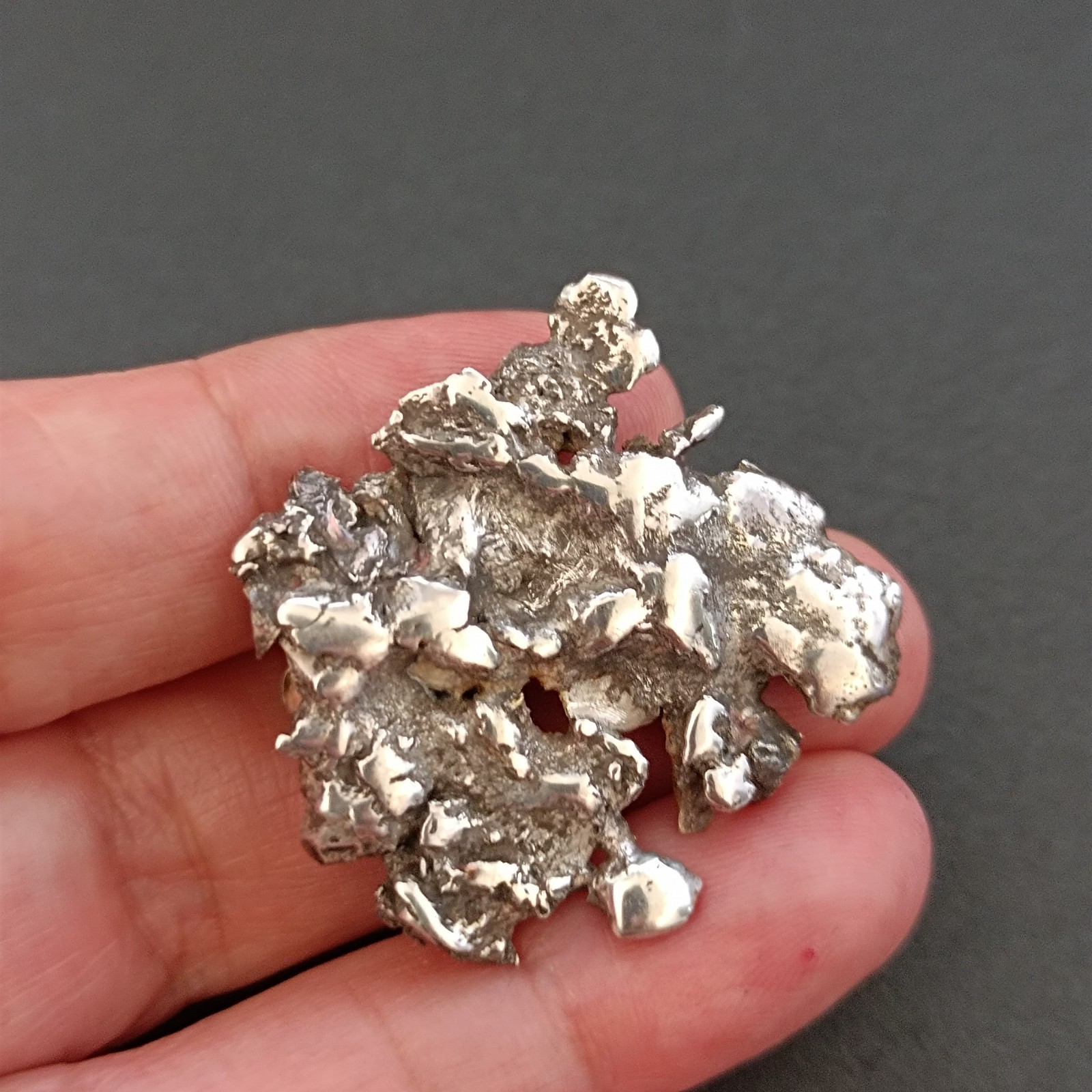 Brutalist Sterling Silver Brooch Modernist Abstract Sculptural Statement Artisan