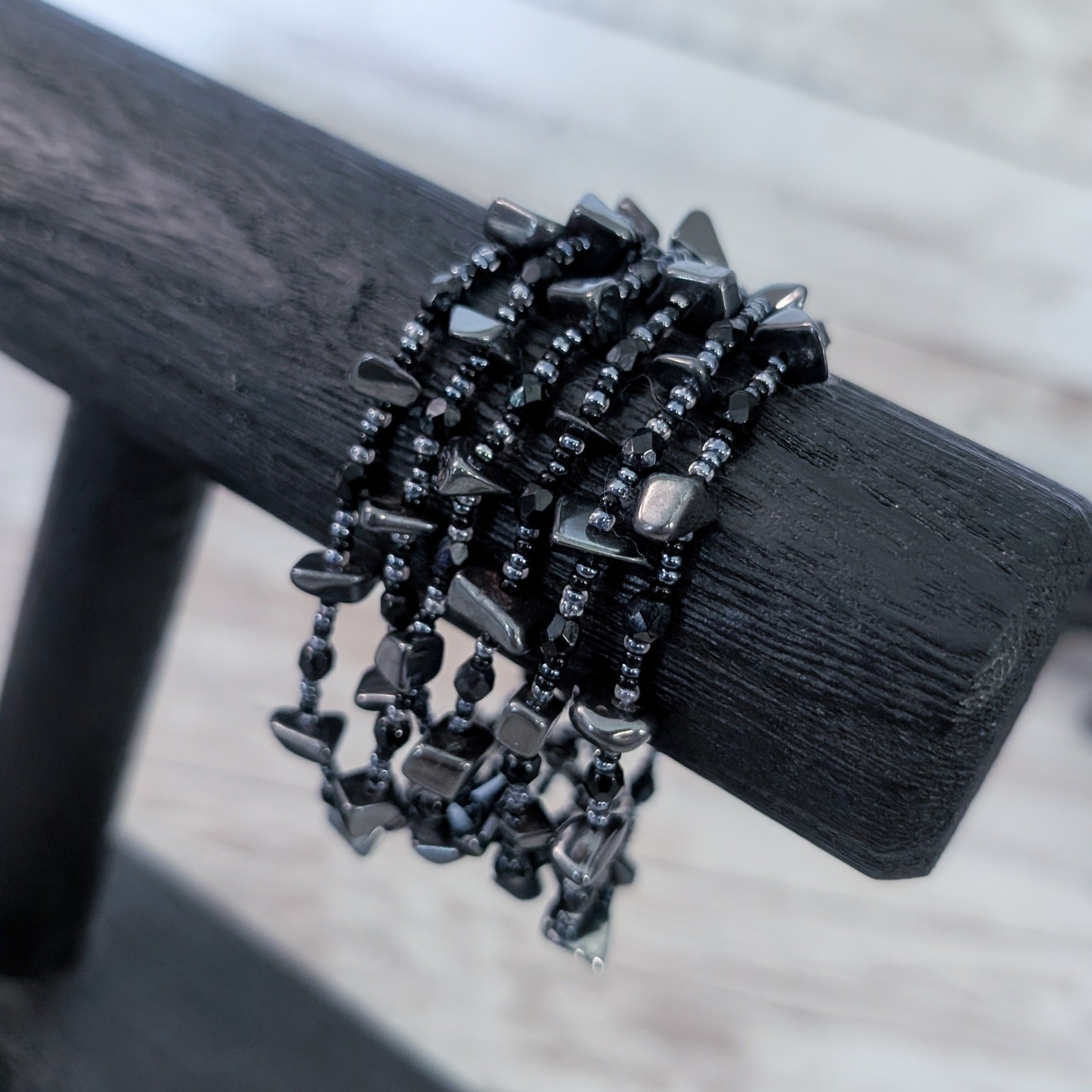 Vintage Bracelet – Multi Strand – Dark Tones/Blue – Statement