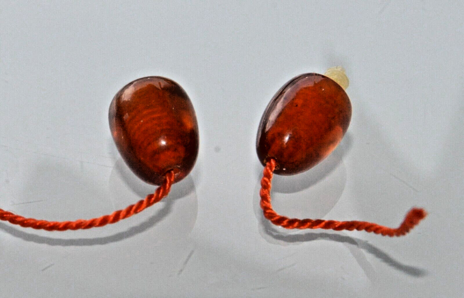 ✅1970y RUSSIAN SOVIET BALTIC SEA AMBER TWIST CLASP NECKLACE 老琥珀 BEADS STONE ROCK