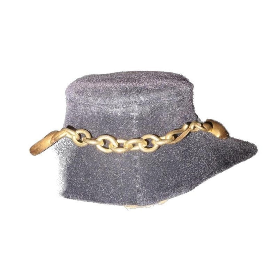 Vintage Monet Gold Tone Brushed Matte Finish Link Choker Necklace