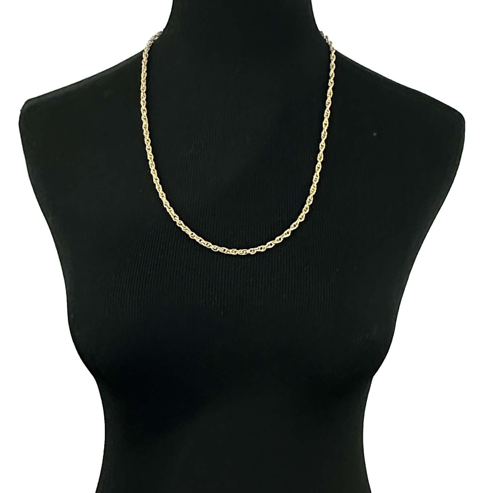 12K gold-filled necklace – vintage 24.25″ double link chain yellow GF 16g AC Co