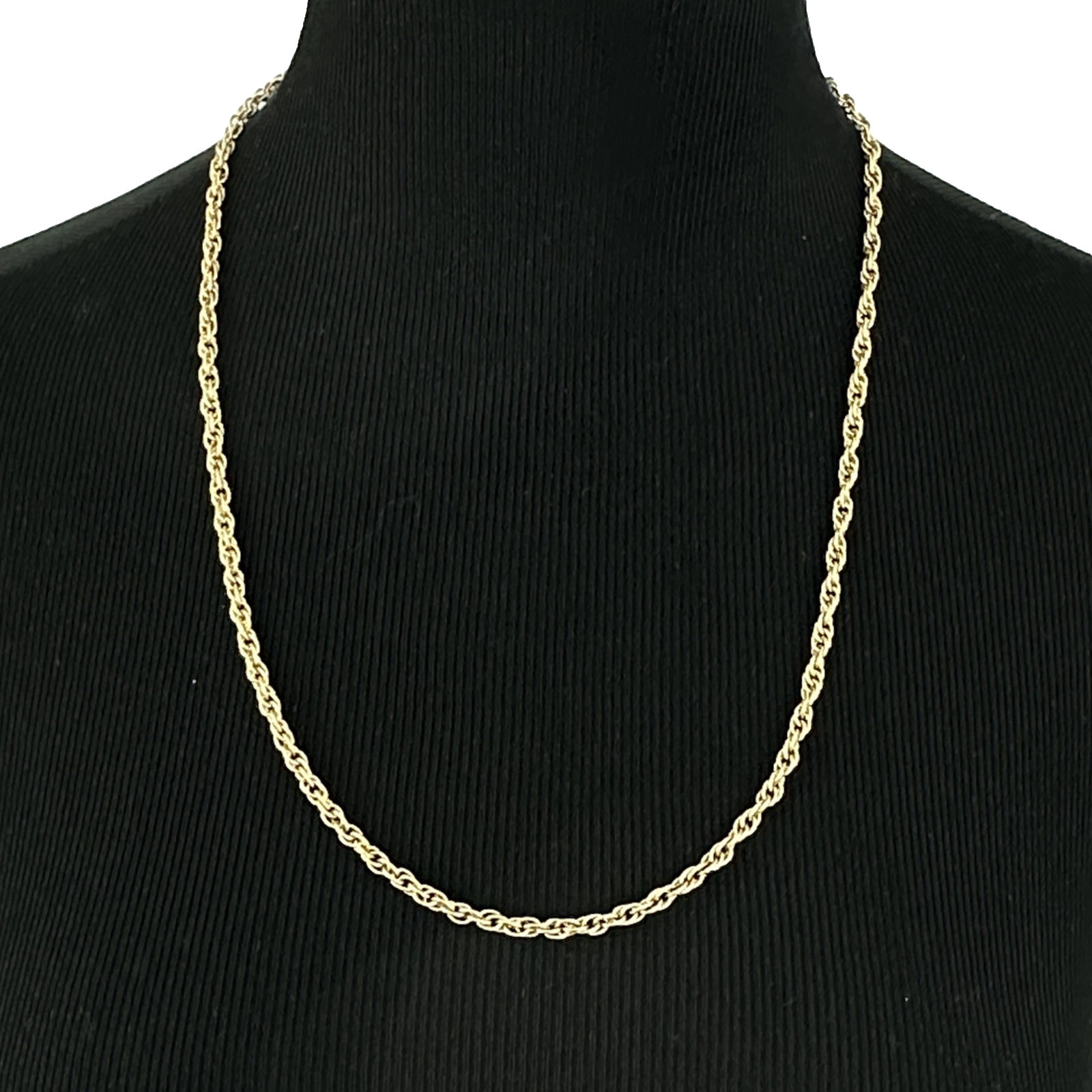 12K gold-filled necklace – vintage 24.25″ double link chain yellow GF 16g AC Co