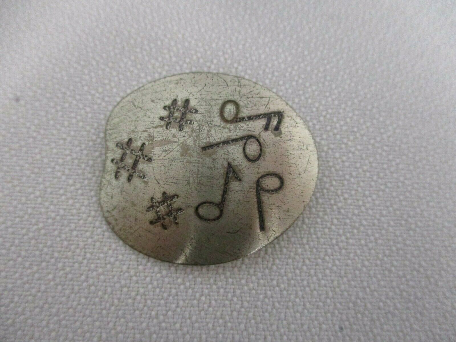 VINTAGE BEAU STERLING SILVER EARRINGS & BROOCH w MUSICAL NOTES