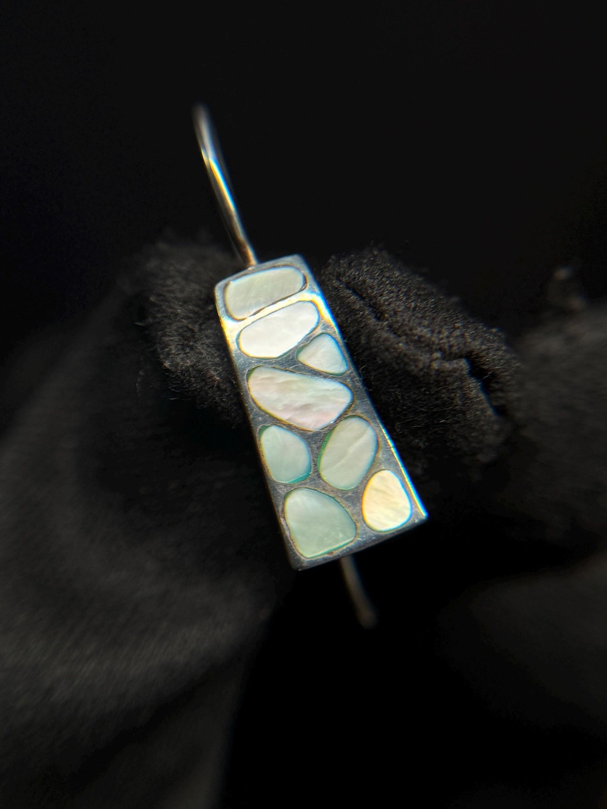 Sterling Silver Mother of Pearl Shell Drop Earrings
