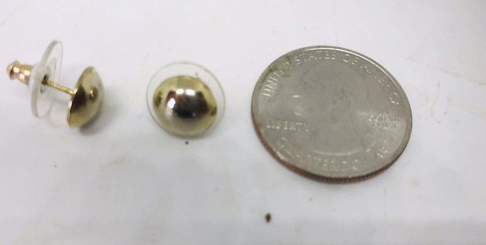 14k Goldfilled Round Post Earrings Vtg1950,signed
