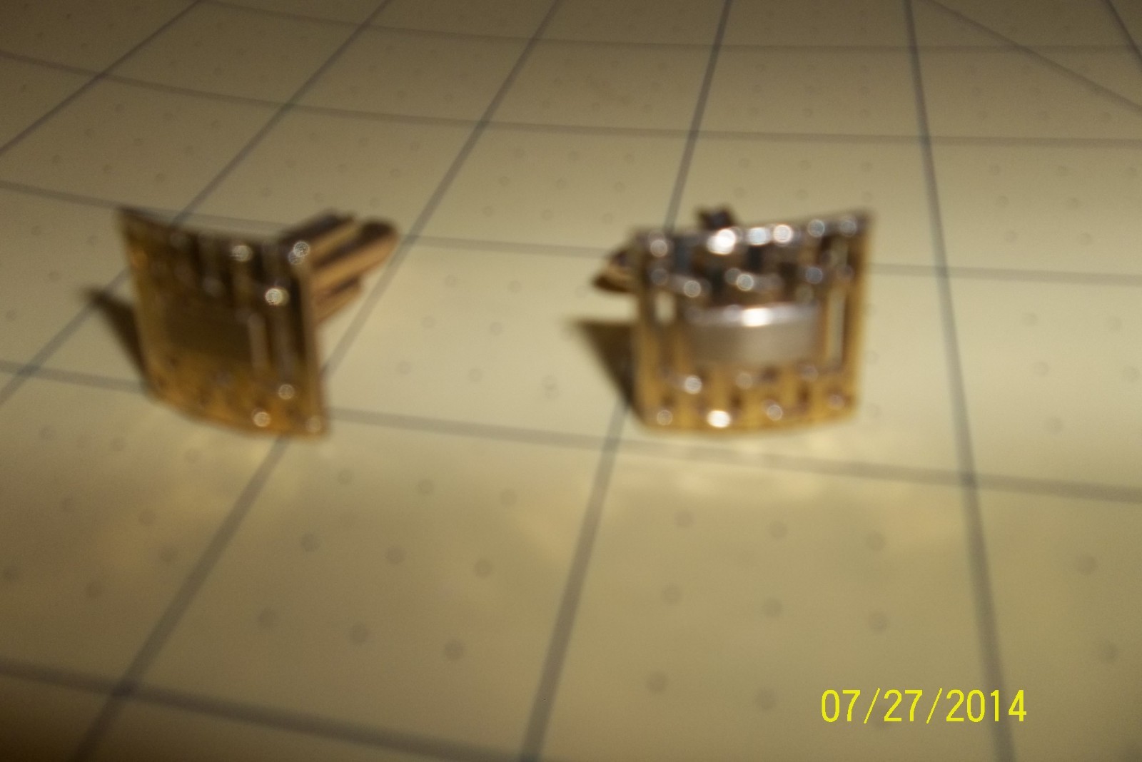 Vintage HADLEY weave gold tone Cufflinks Mens