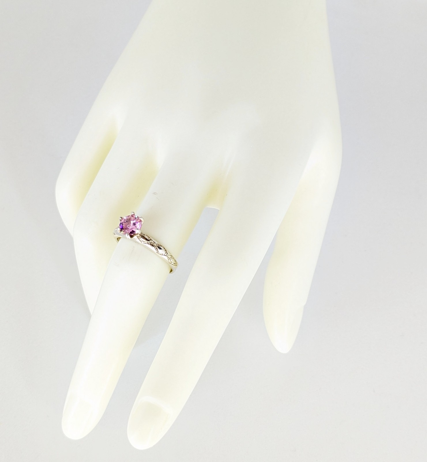 Vintage Luxury RING Silver 925 with Chic Bright Stone -size: 7.75US (17.5mm)| #8