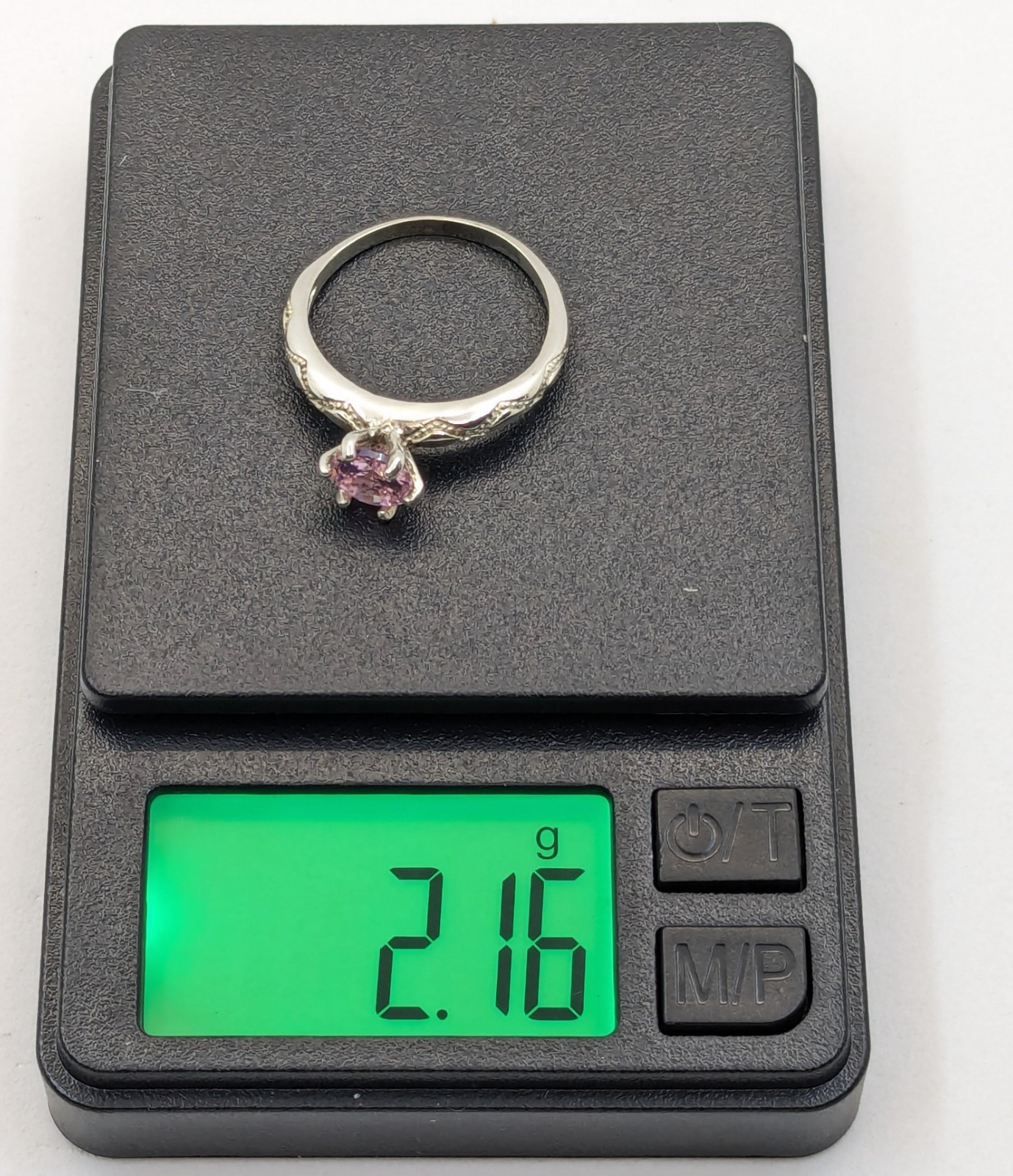 Vintage Luxury RING Silver 925 with Chic Bright Stone -size: 7.75US (17.5mm)| #8