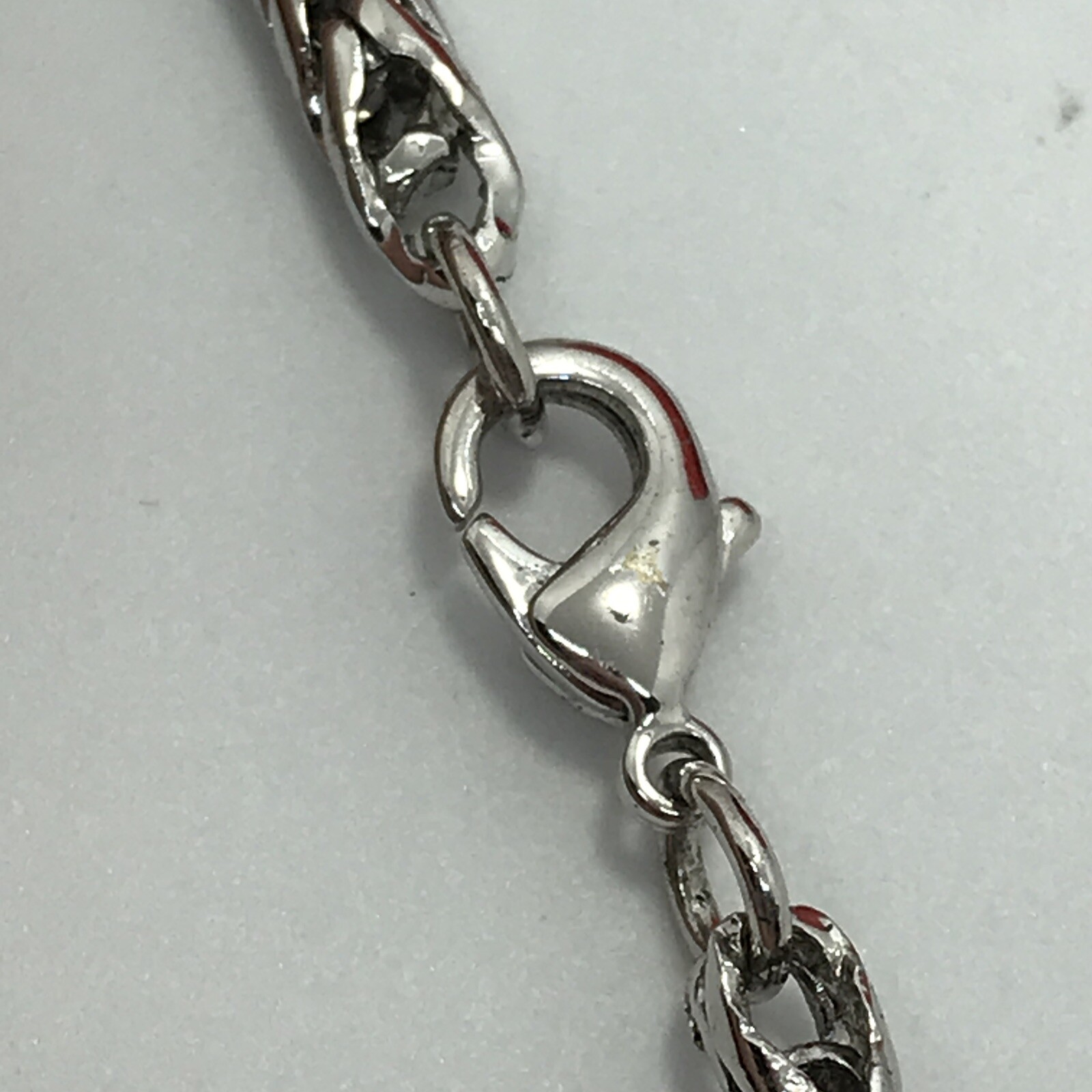 Vintage 4 mm Silver tone 18″ Spiga / Wheat Chain Necklace
