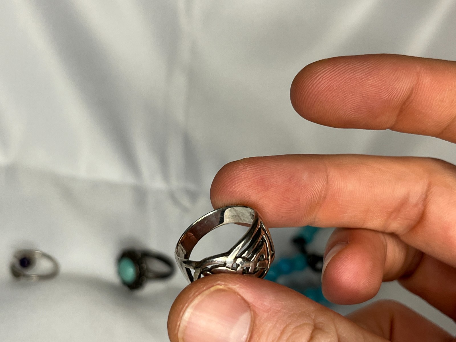 Jewelry Lot – Three Rings and Bracelet