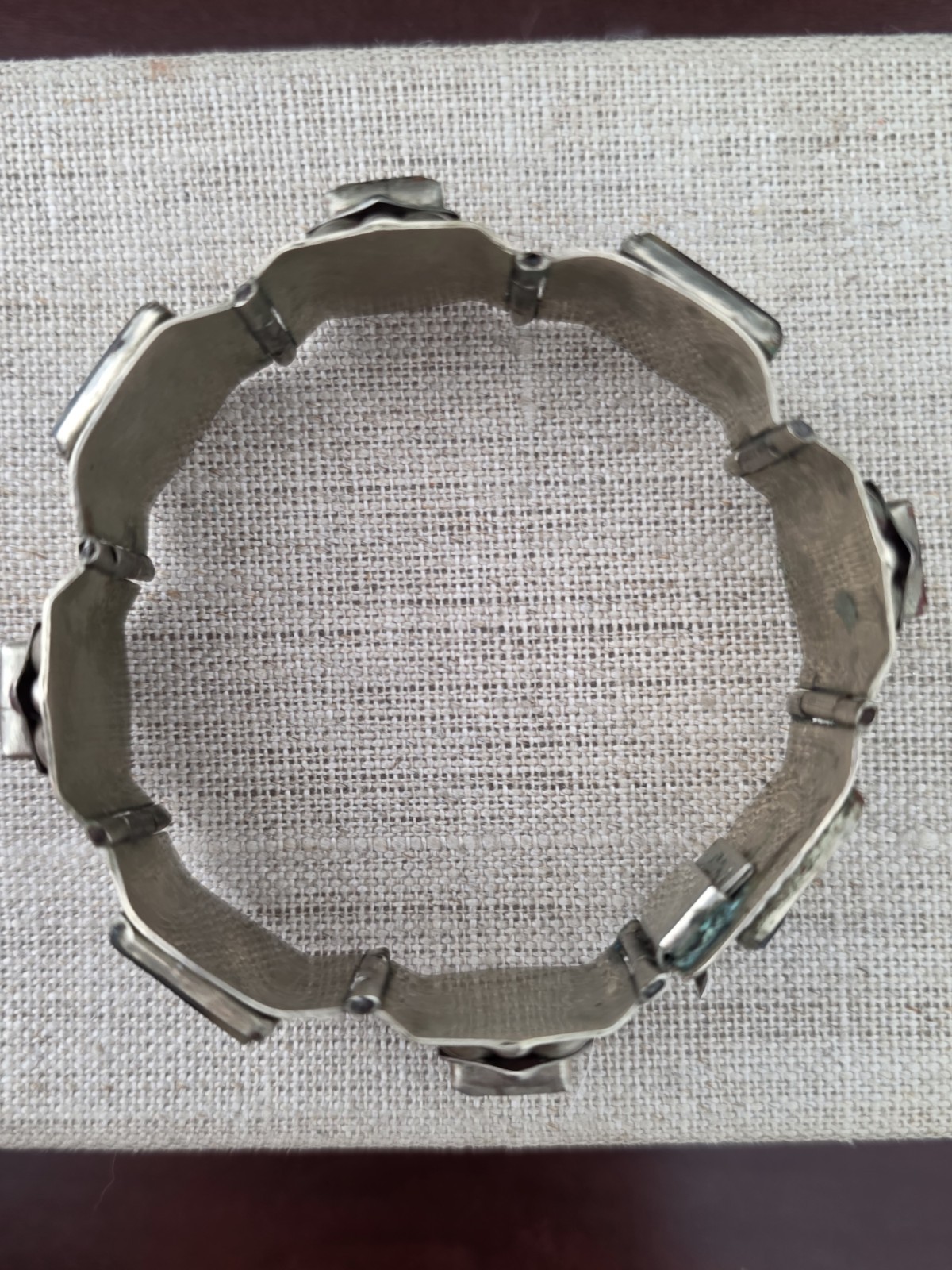 Vintage Alpaca Abalone Ladies Bracelet Signed