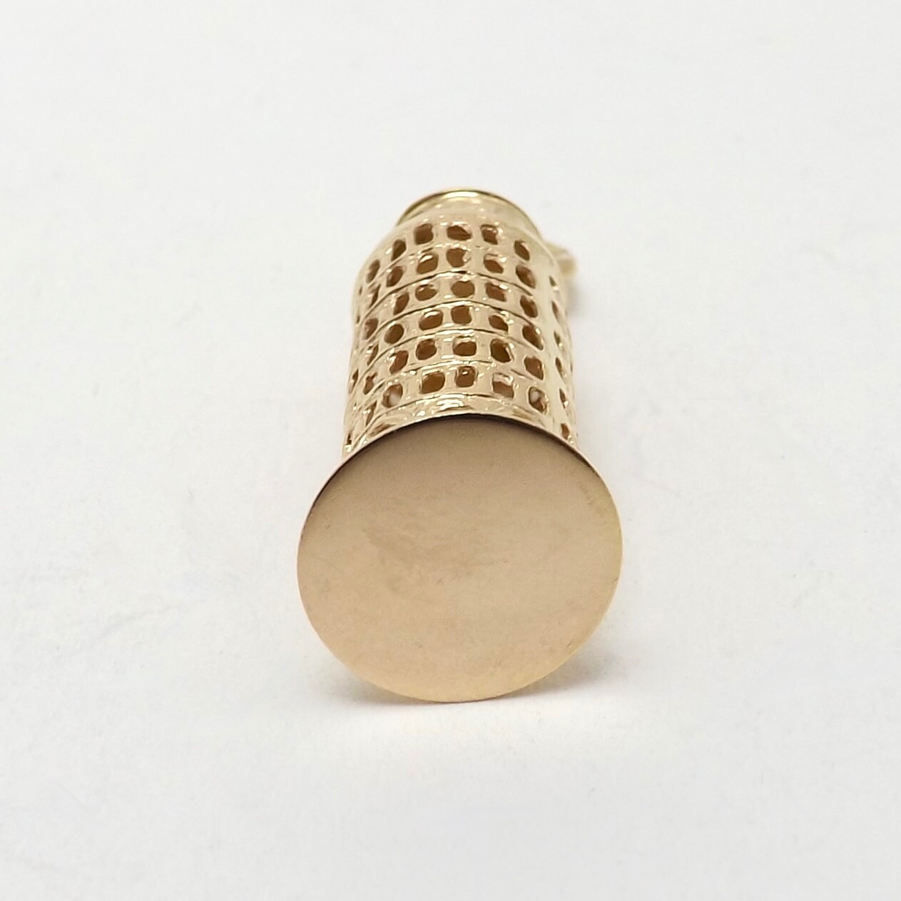 Solid 18k Gold Leaning Tower Of Pisa Charm Pendant Italy 750 Vintage