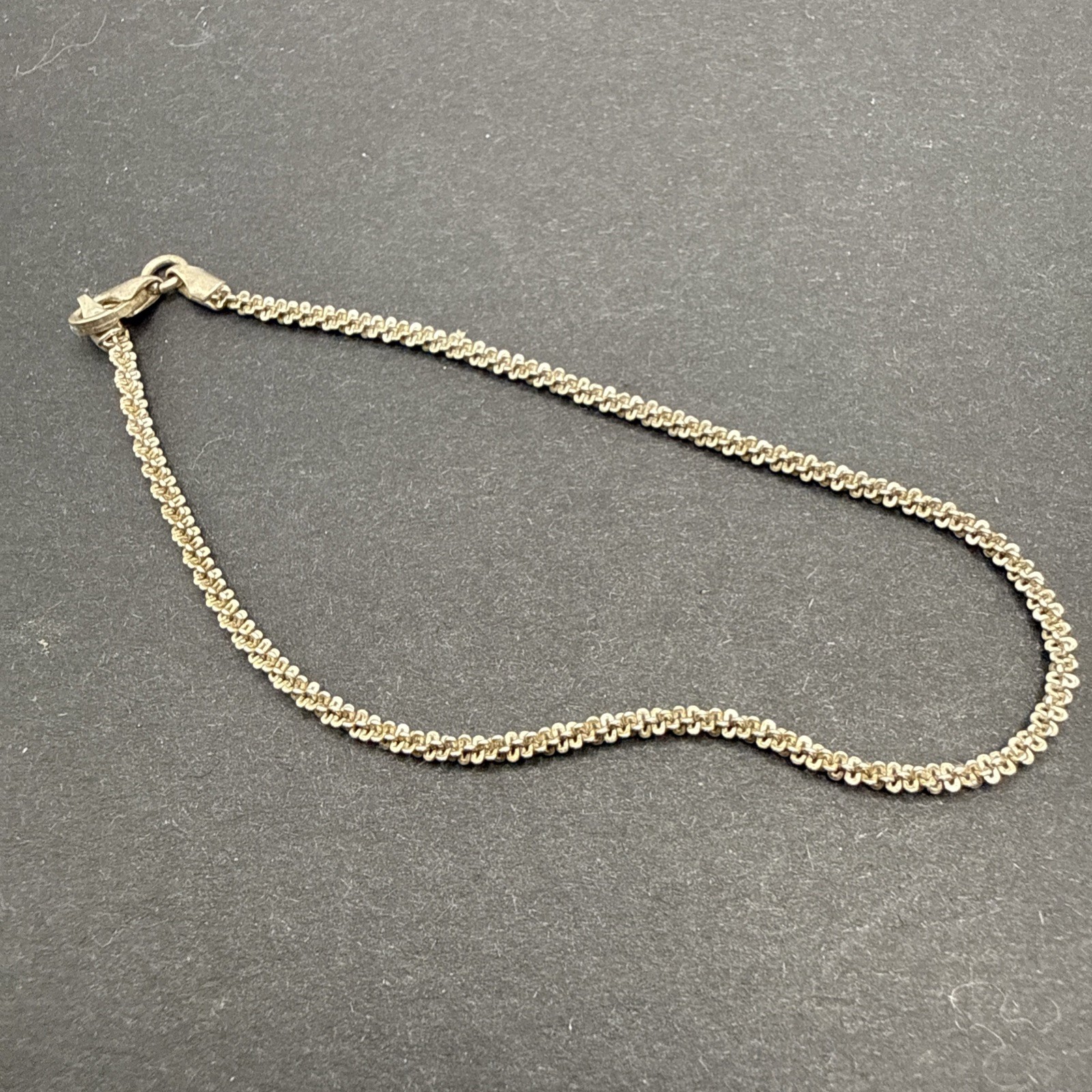 Vintage Italian 925 Sterling Silver 7.5″ Popcorn Chain Bracelet