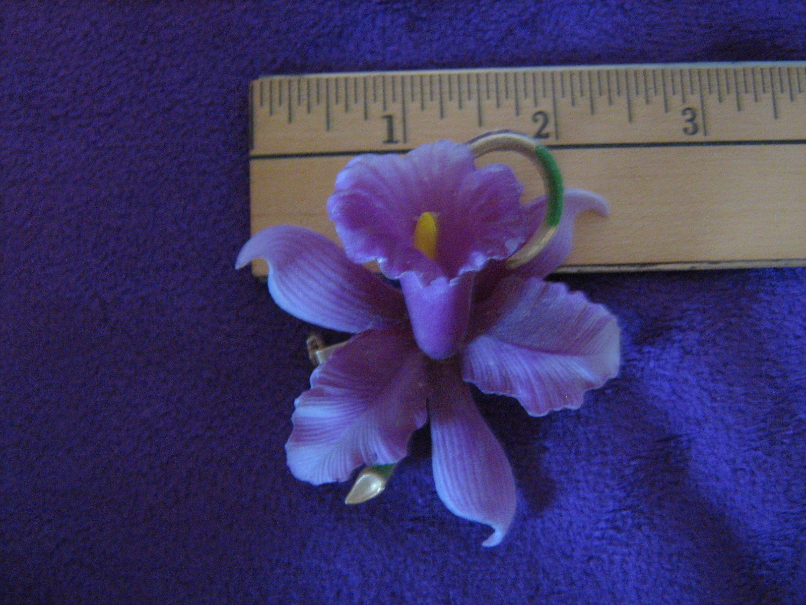 Light Weight Purple Tropical Orchid PIN BROOCH