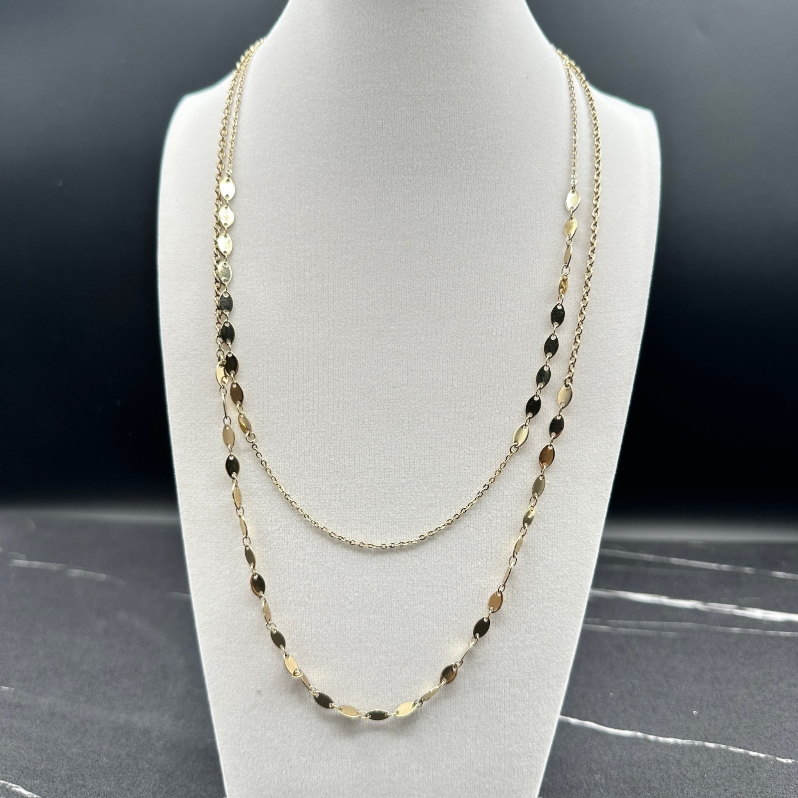 Vintage Sugarfix Gold-Tone Oval Link Chain Collectible Retro Lobster Layered