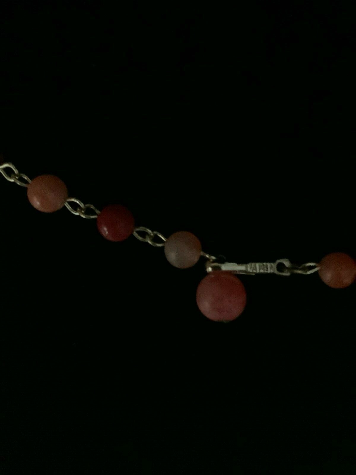 Triple Strand Vintage Pink Beads, Different shapes and tones