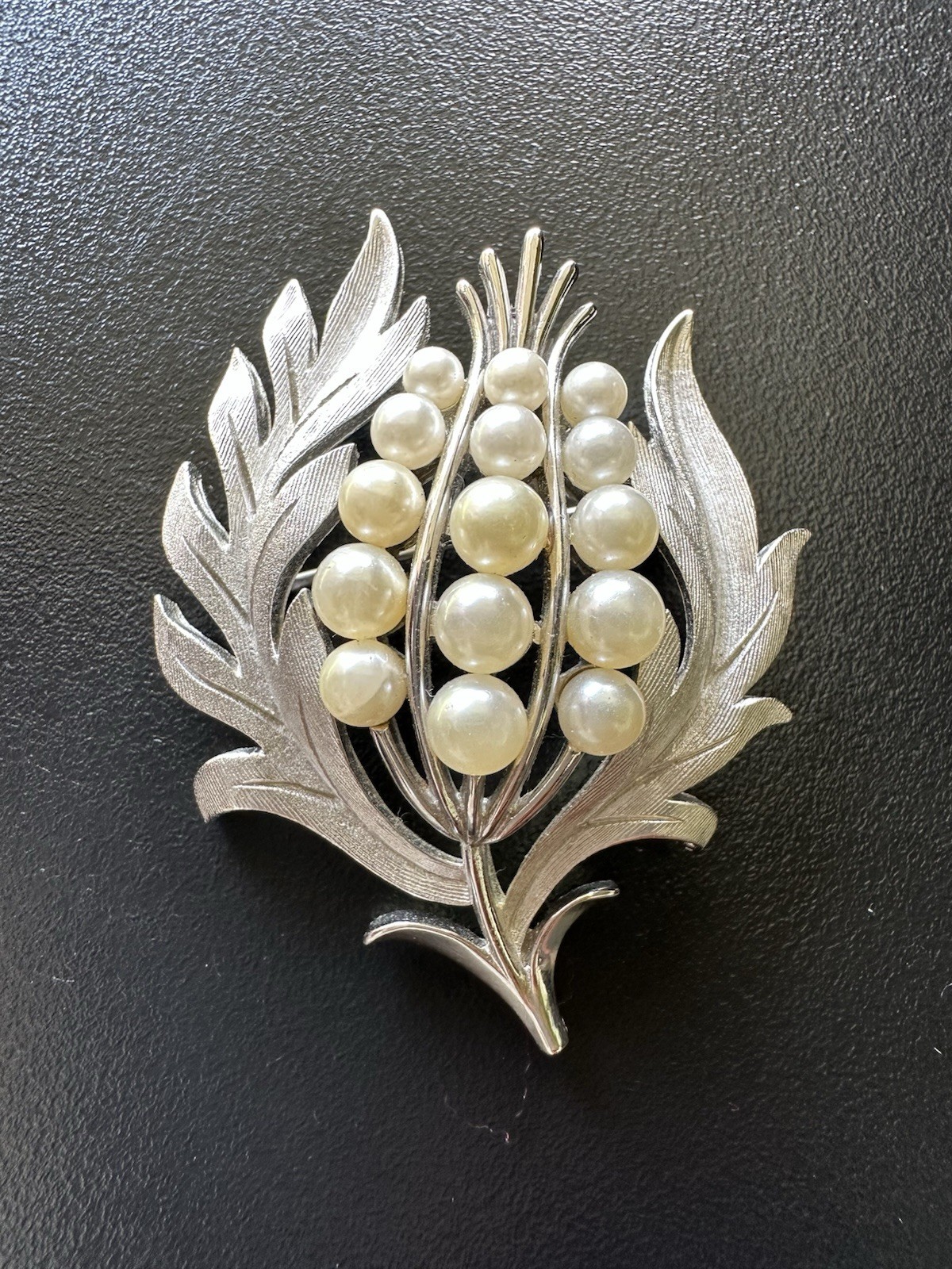 Vintage Crown Trifari thistle brooch
