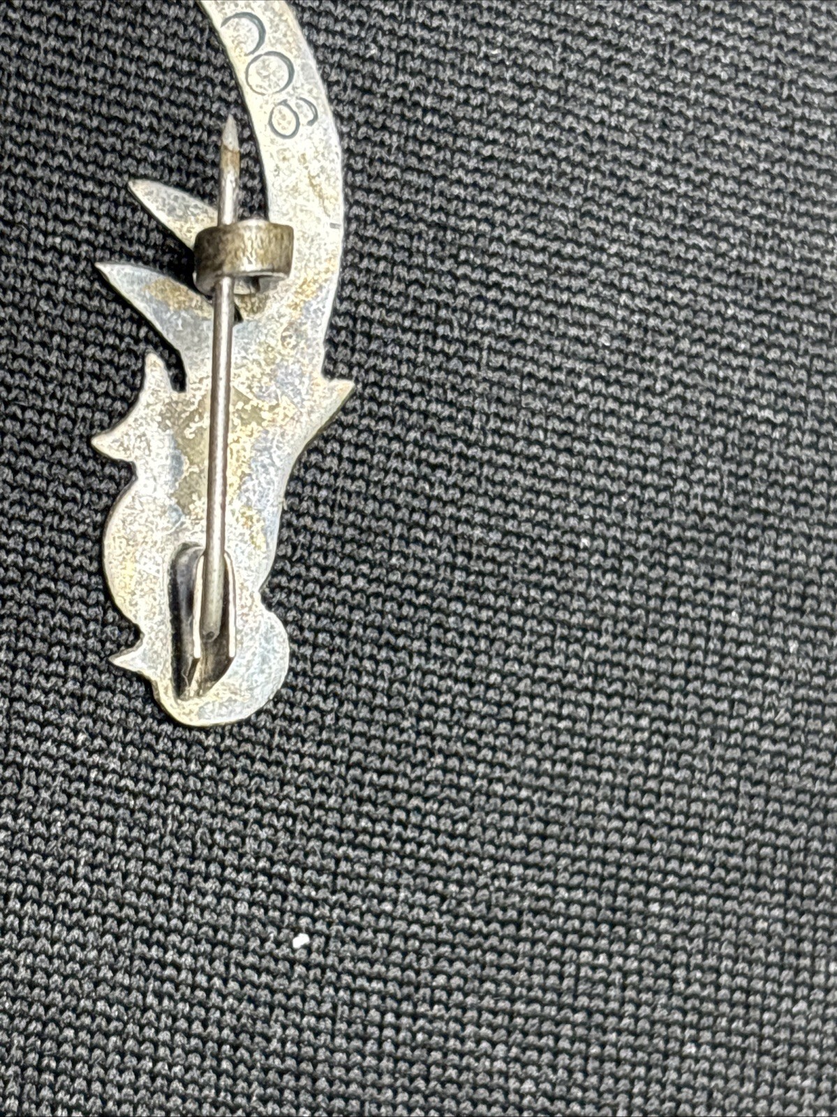 VINTAGE GUATEMALA 900 SILVER QUETZAL BIRD OF PARADISE PIN BROOCH 1.5″ ETCHED 114