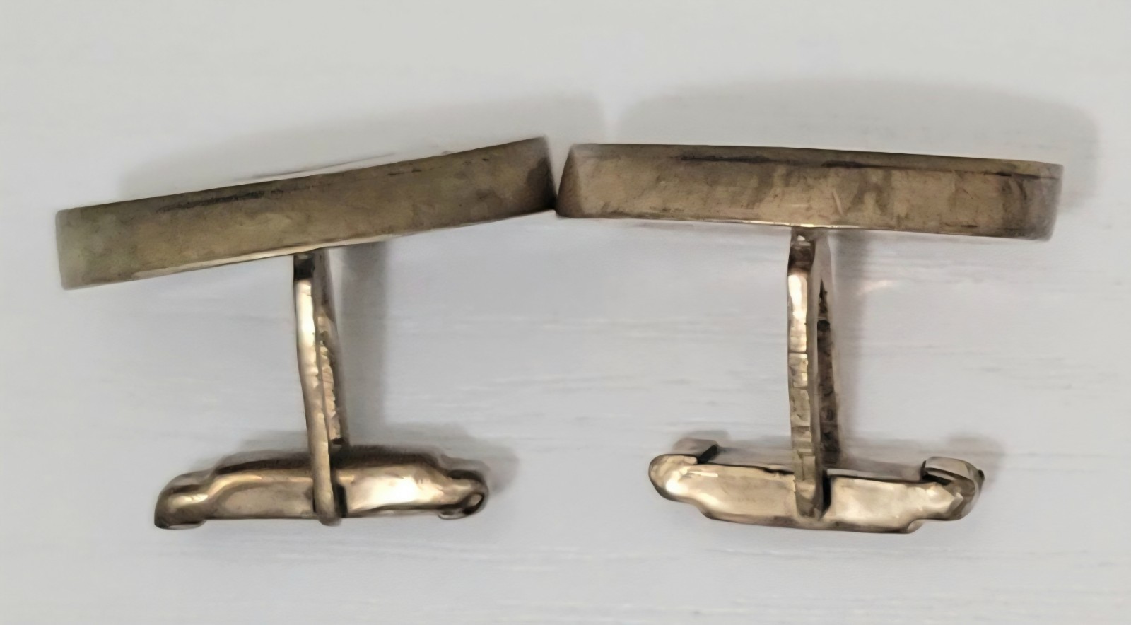 Los Castillo Taxco Pegasus Cufflinks Brass Mid Century Signed Vintage Rare