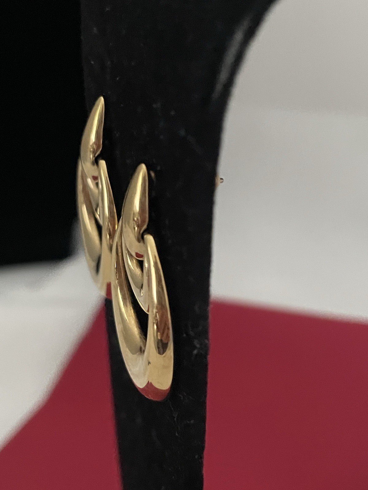 Vintage MCM Retro Napier Gold Tone Door Knocker Earrings