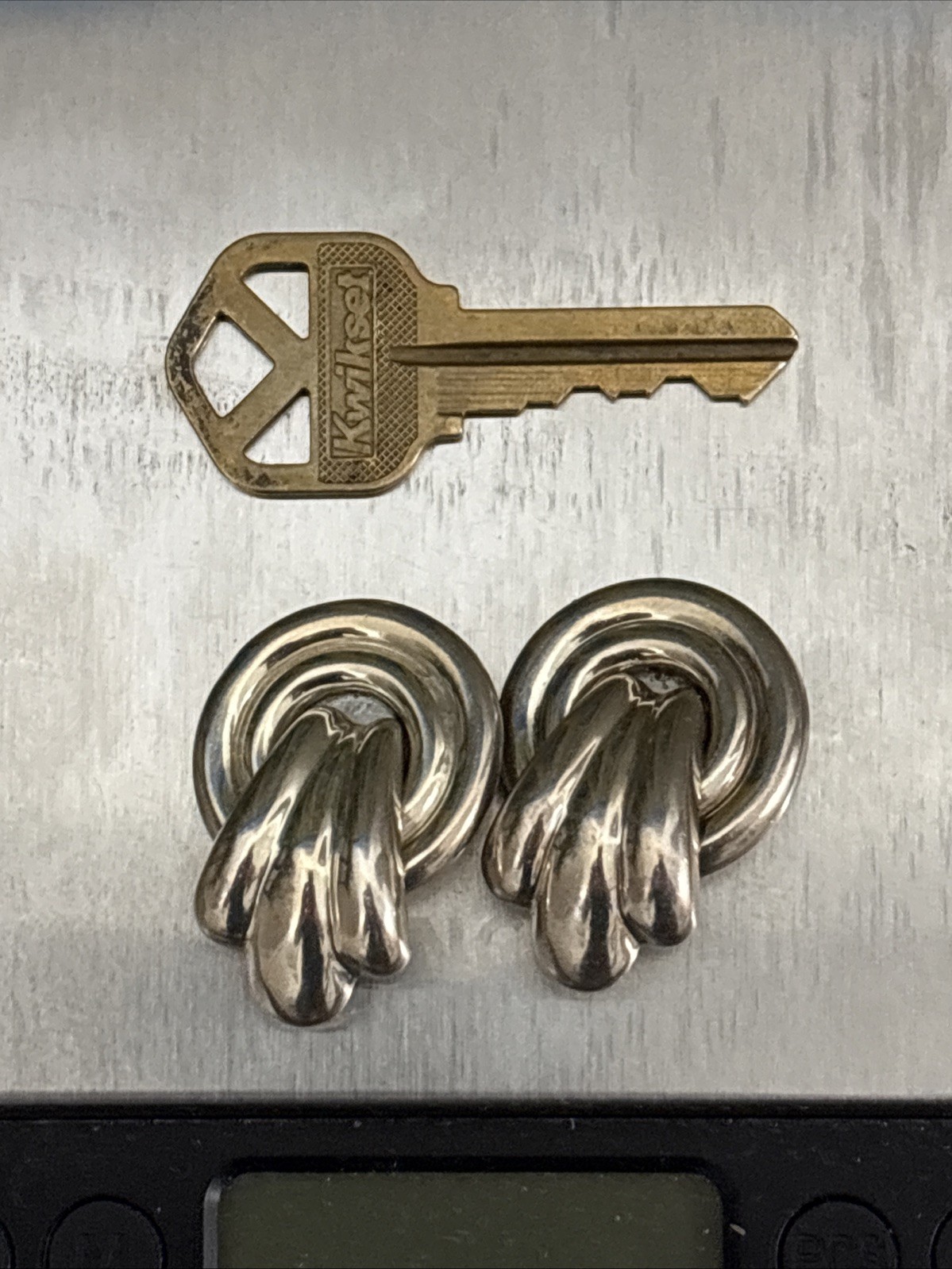 Vintage Sterling Silver Love Knot Statement Earrings By Zina Beverly Hills