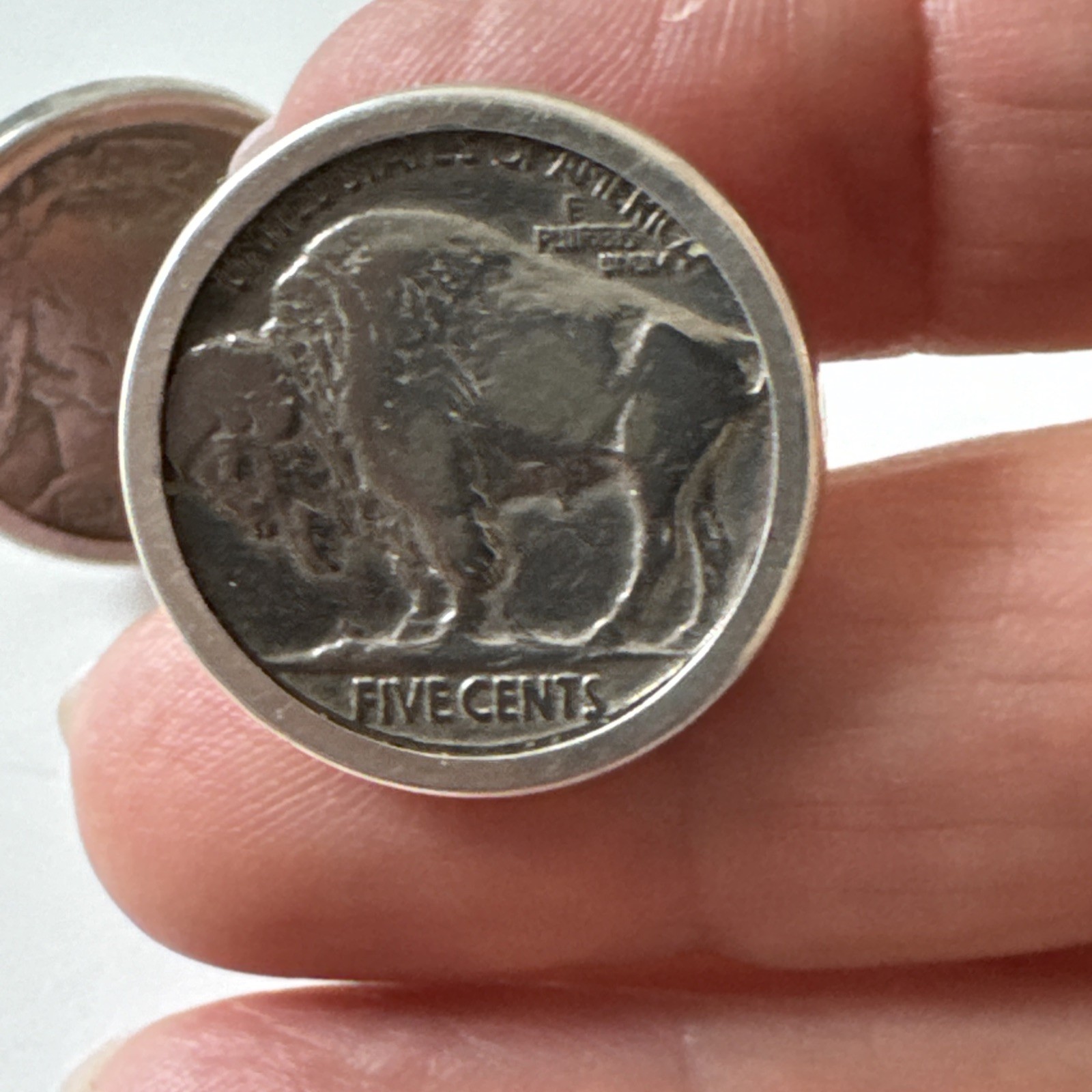 Vintage 1937 USA Buffalo Nickel Coin Cufflinks
