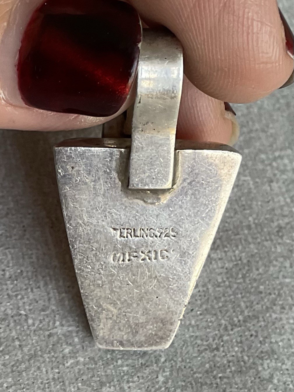 Sterling Mexico 925 Silver Spiney Oyster Shell Pendant Vintage Estate Jewelry