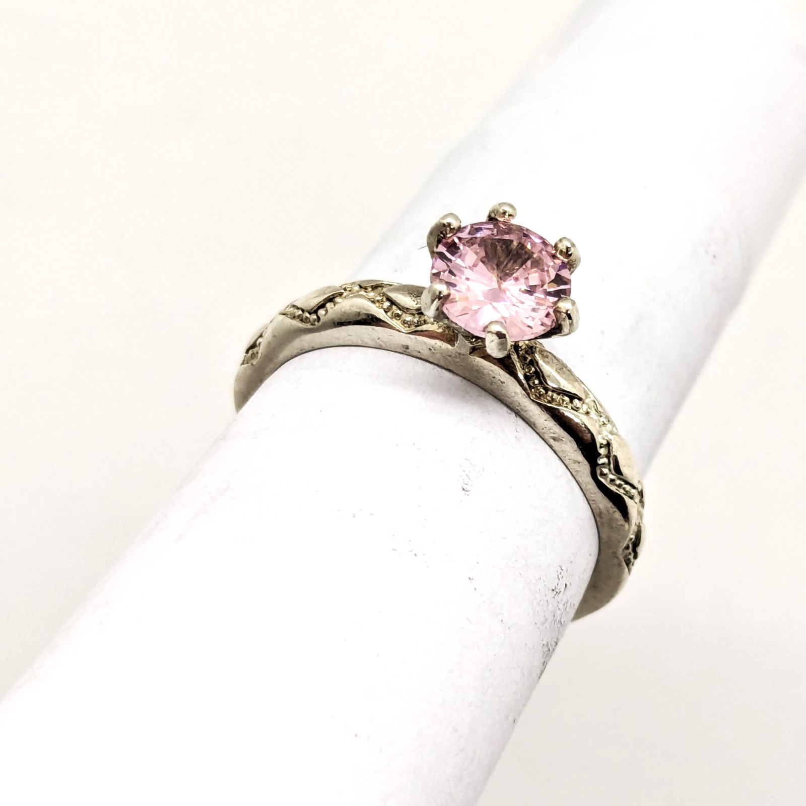 Vintage Luxury RING Silver 925 with Bright Stone -size: 7.75US (17.5mm) | UA #8