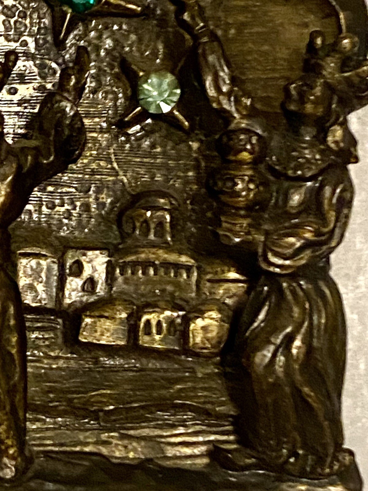 Ginzkey Metal & Rhinestone “3 Kings Hike” (Translation) Necklace 1976 Germany