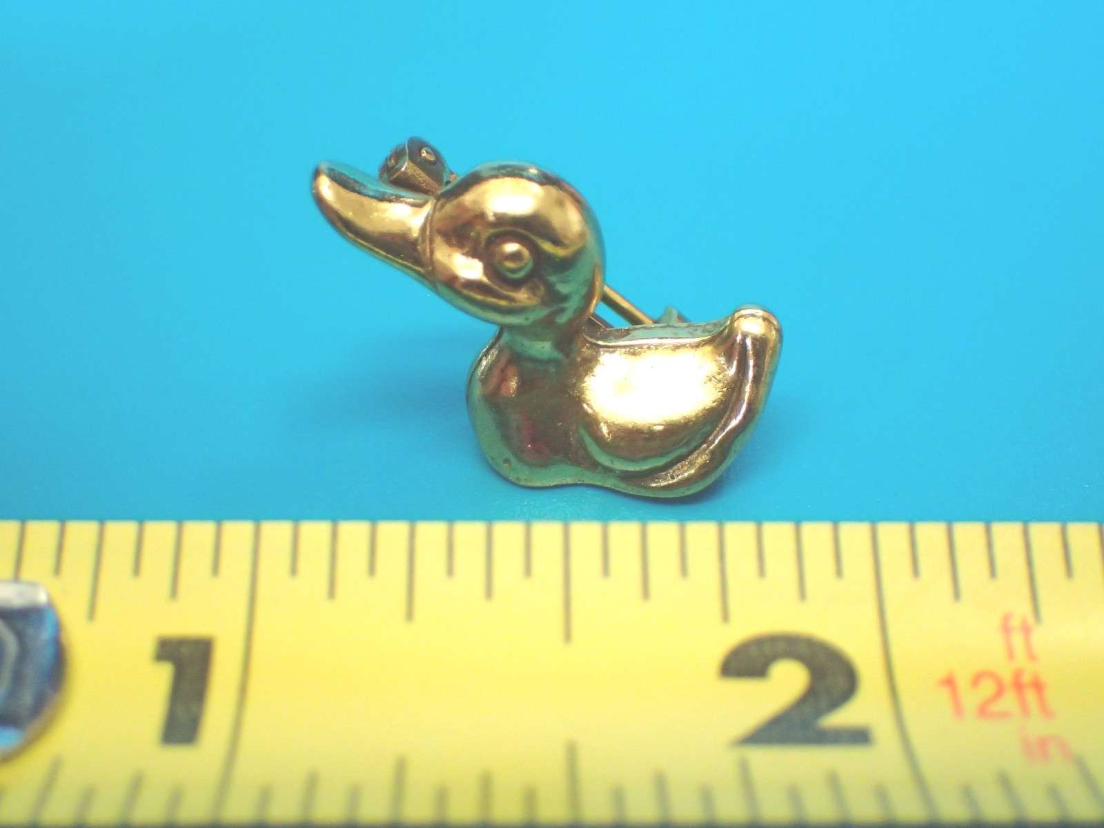 Vintage Robert Zentall Gold Tone Duck Brooch / Pin