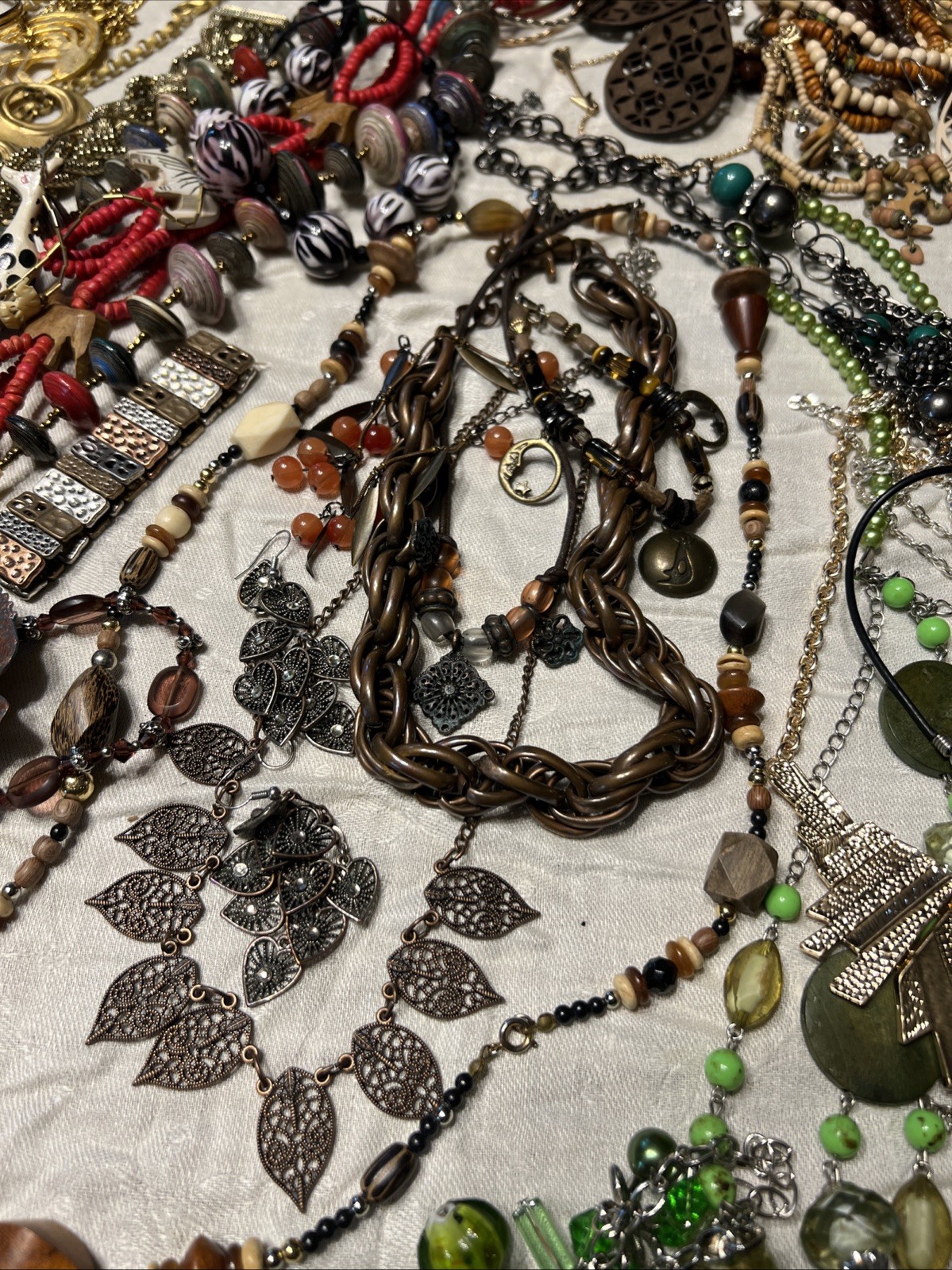 180pc VTG To Now Boho Artisan Eclectic Jewelry Lot Festival Maximalist Global