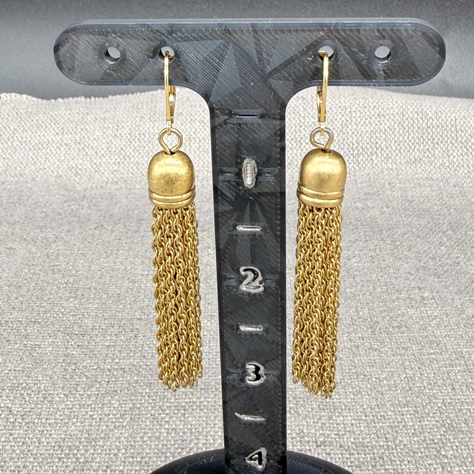 Vintage Earrings Tassel Dangles Gold Tone Pierced 3 Inches