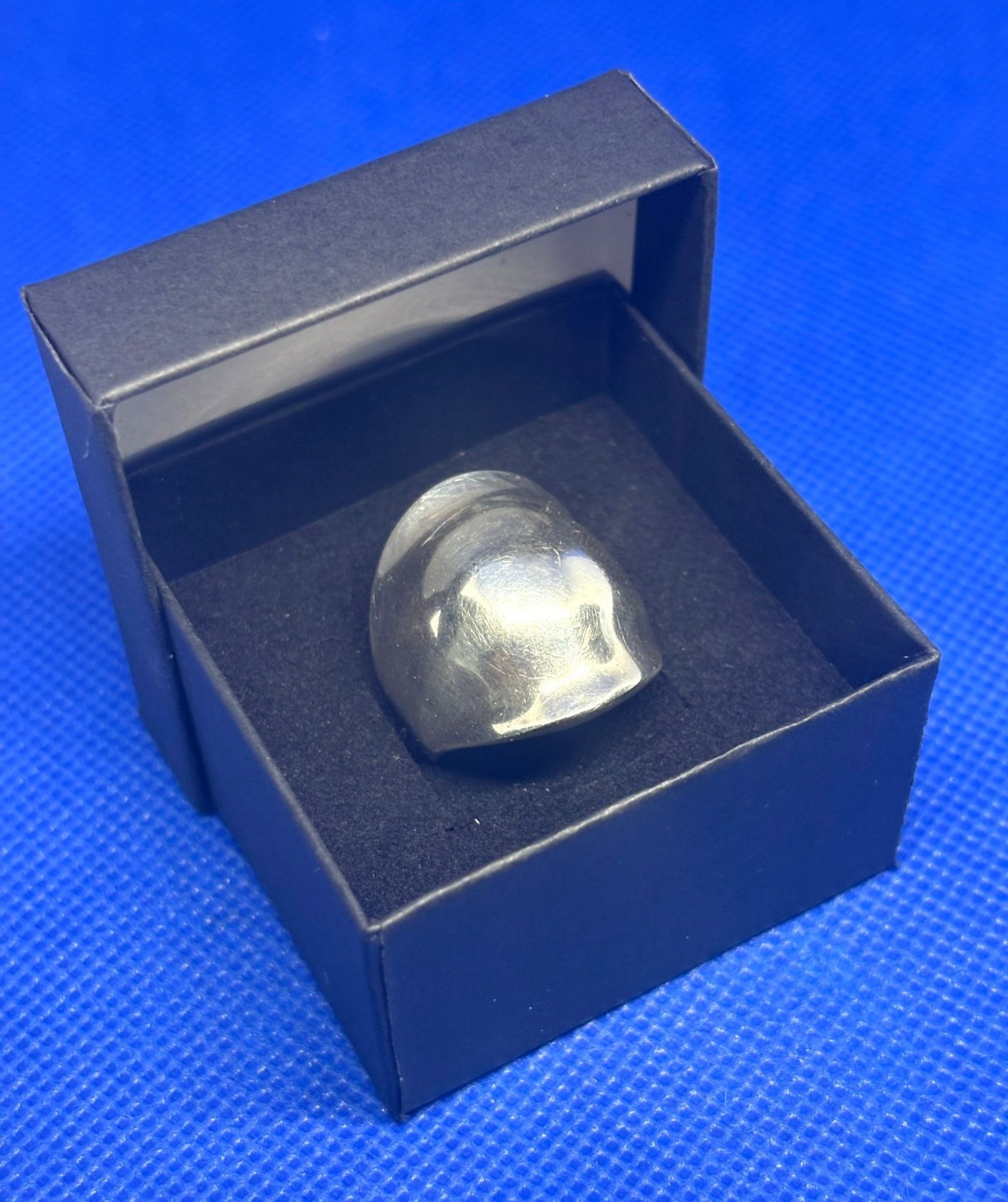 Y70 Turtle Shield Modernist 10.84g 1970 Vintage 925 Sterling Silver Ring Size 7