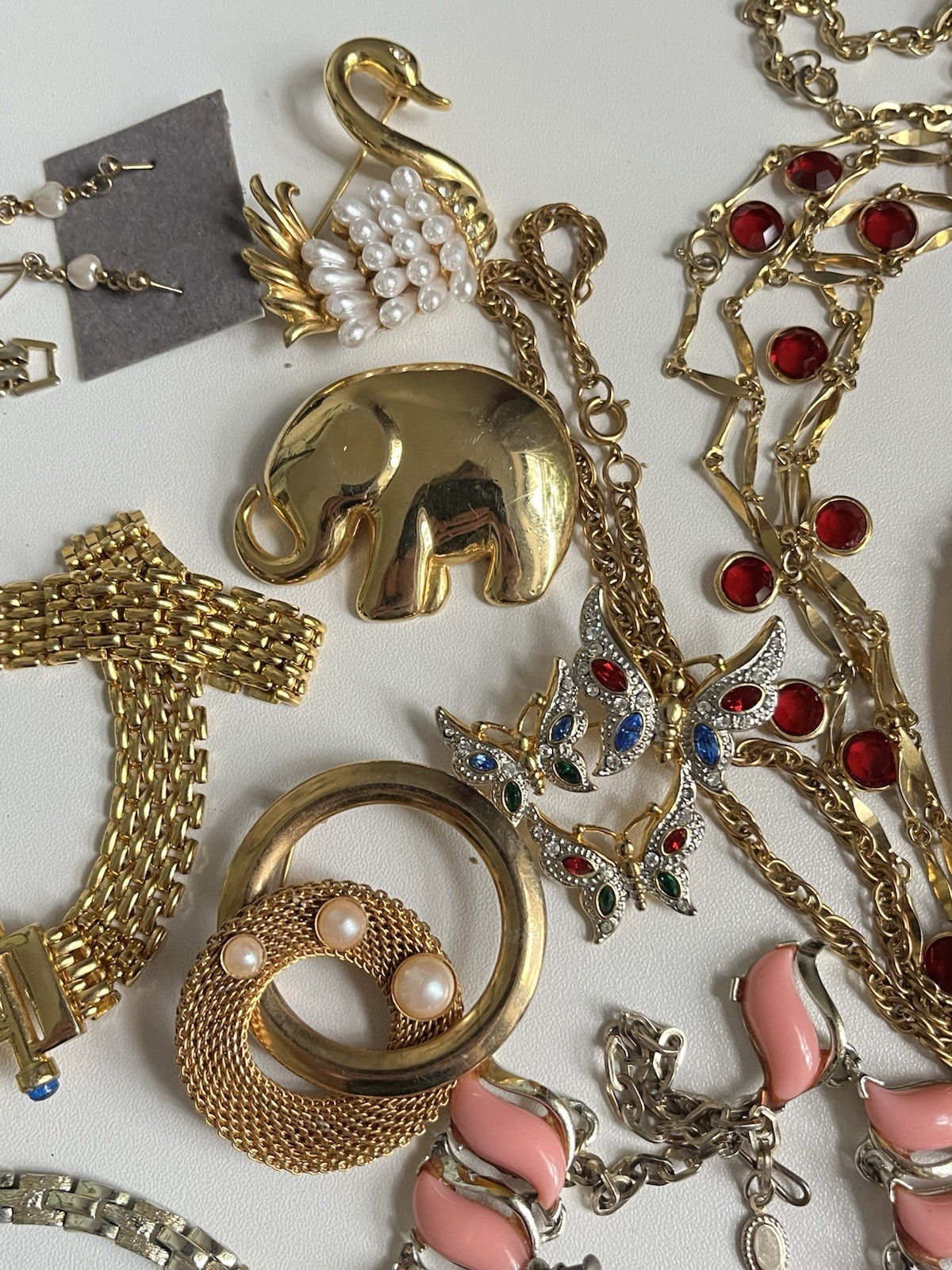 Vintage Jewelry Lot Monet Coro LC Avon Coventry Enamel Rhinestone Heart 1960-80’