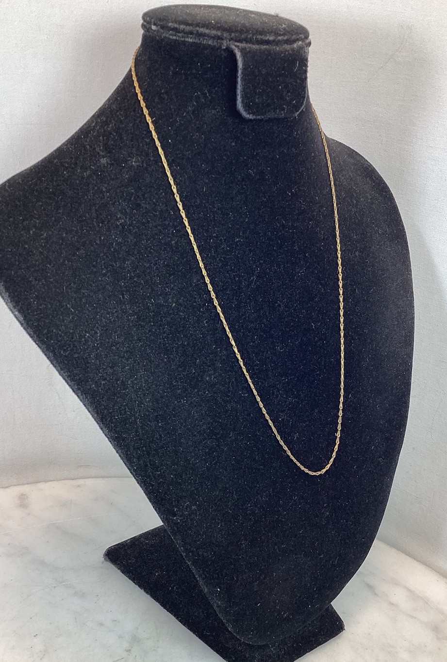 Vintage Gold Filled Bar Link Chain Necklace 18” Long