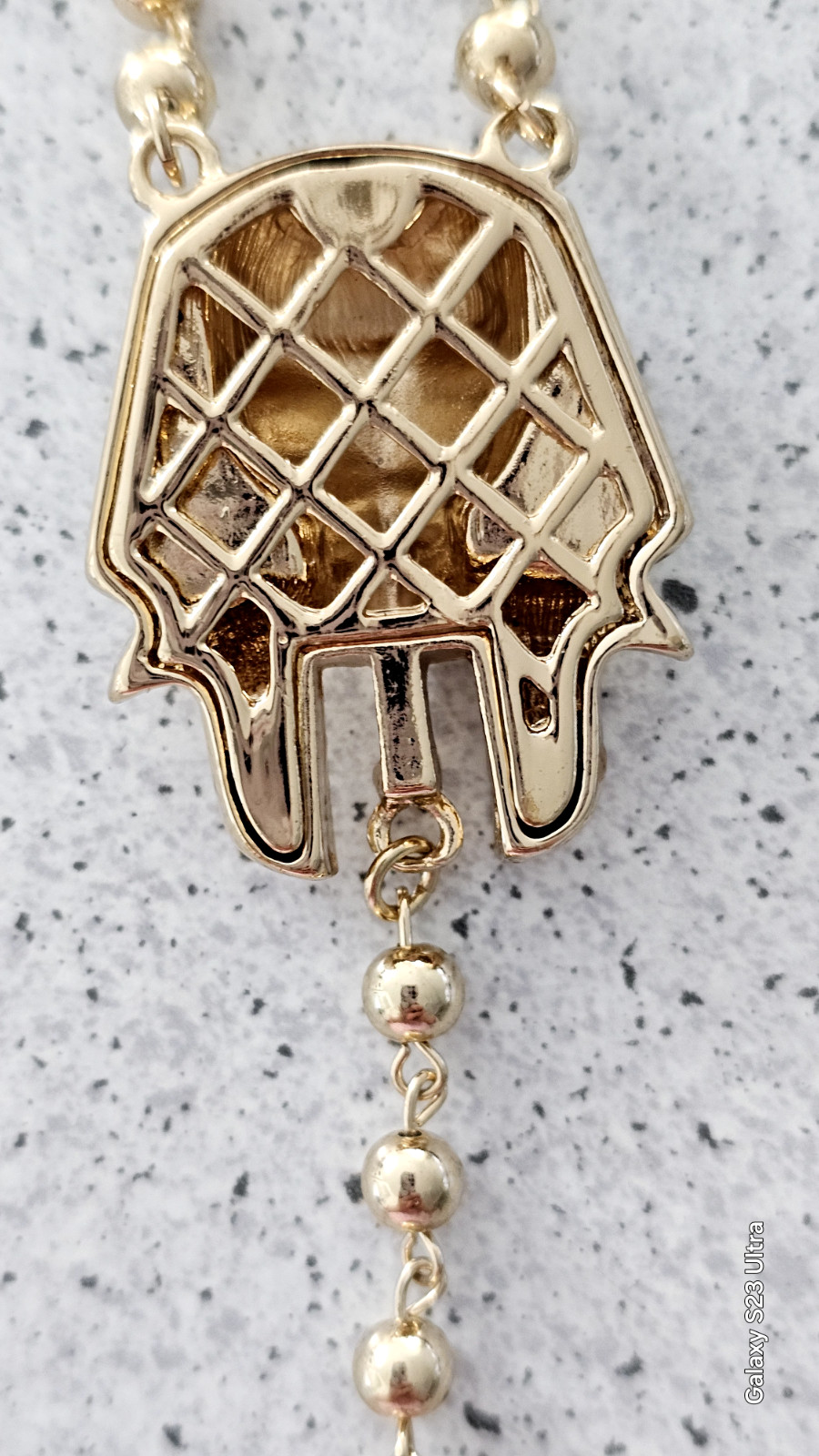 EGYPTIAN PHARAOH King Tut ankh cross21” bead rosary hip hop necklace. NWOT