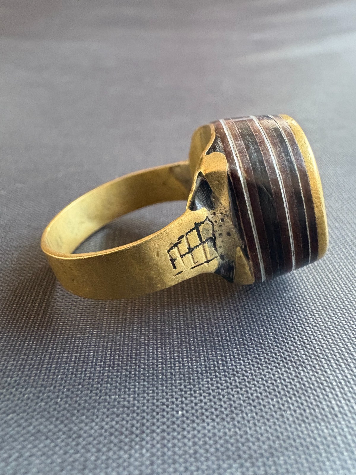 Vintage Moroccan Tuareg Brass Ring Berber Sahara Handmade Ring Brass Size 11 US