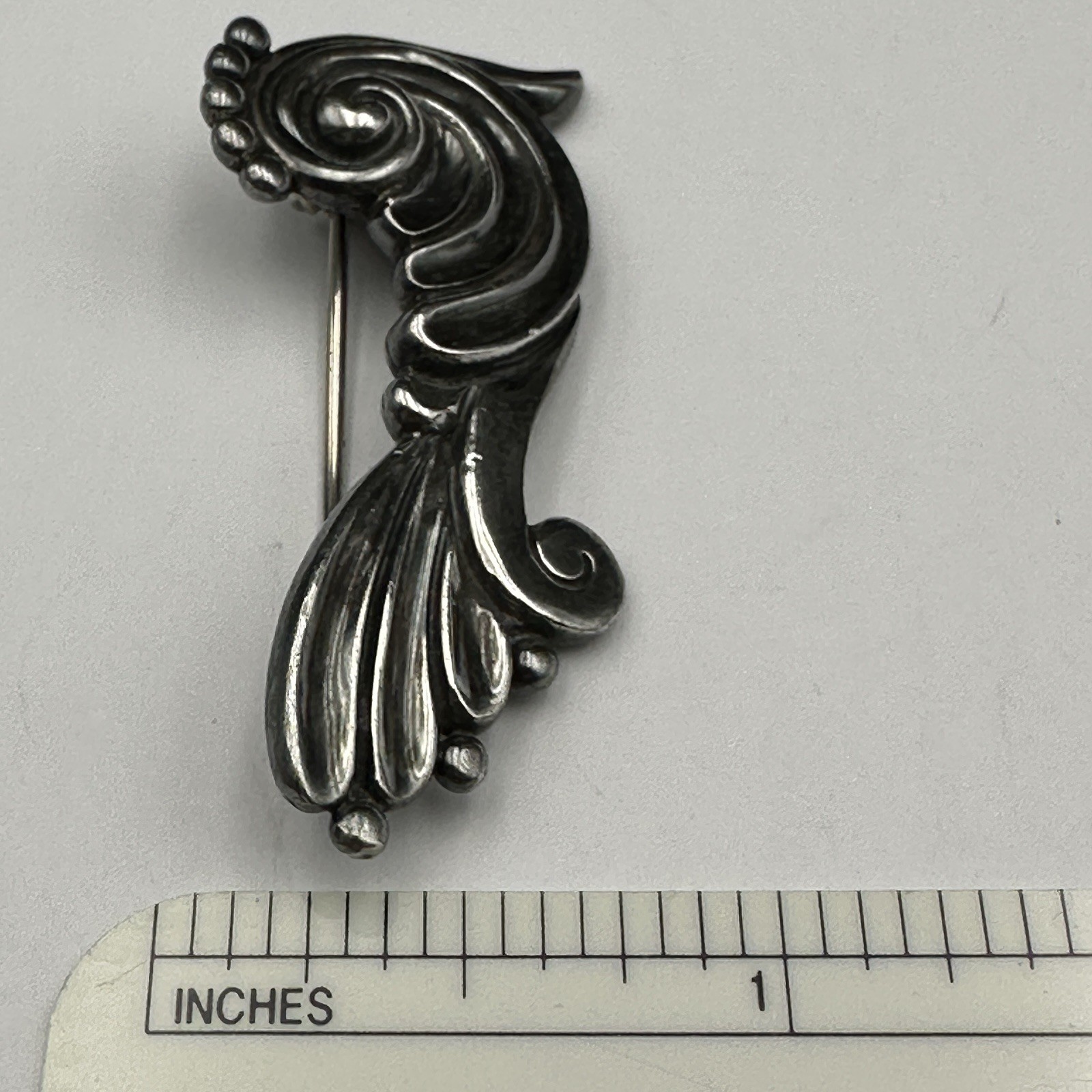 Vintage Margot De Taxco Sterling Brooch Signed #5338 Bird Fish Mermaid