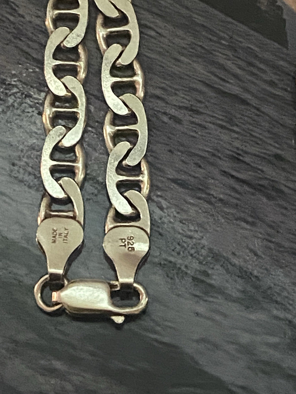 Sterling Silver Italy Anchor Mariner Chain 18″ Necklace – 21g