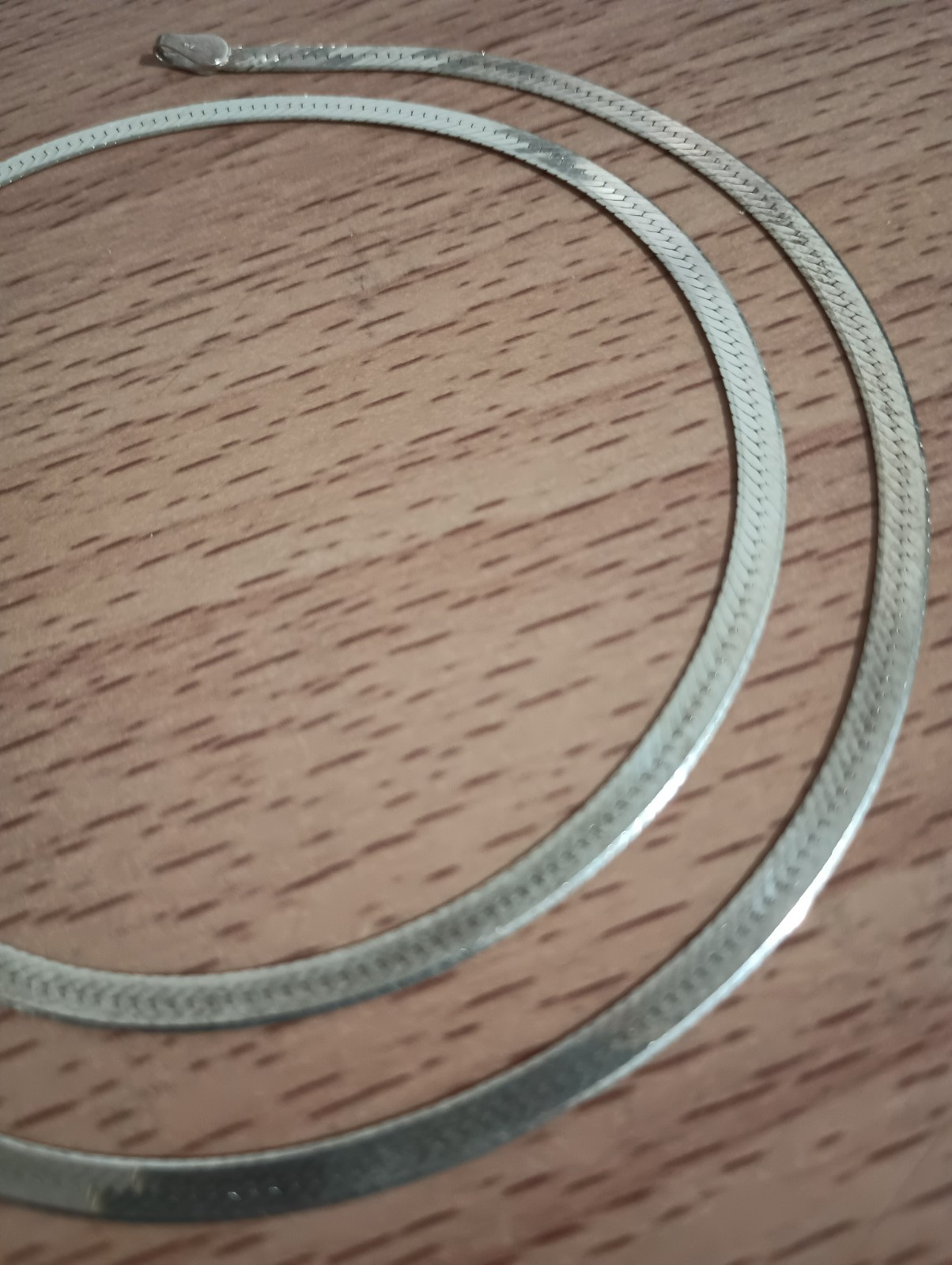Vtg 925 Italian Italy Sterling Silver 3.5mm Herringbone Chain Necklace 20 1/4″