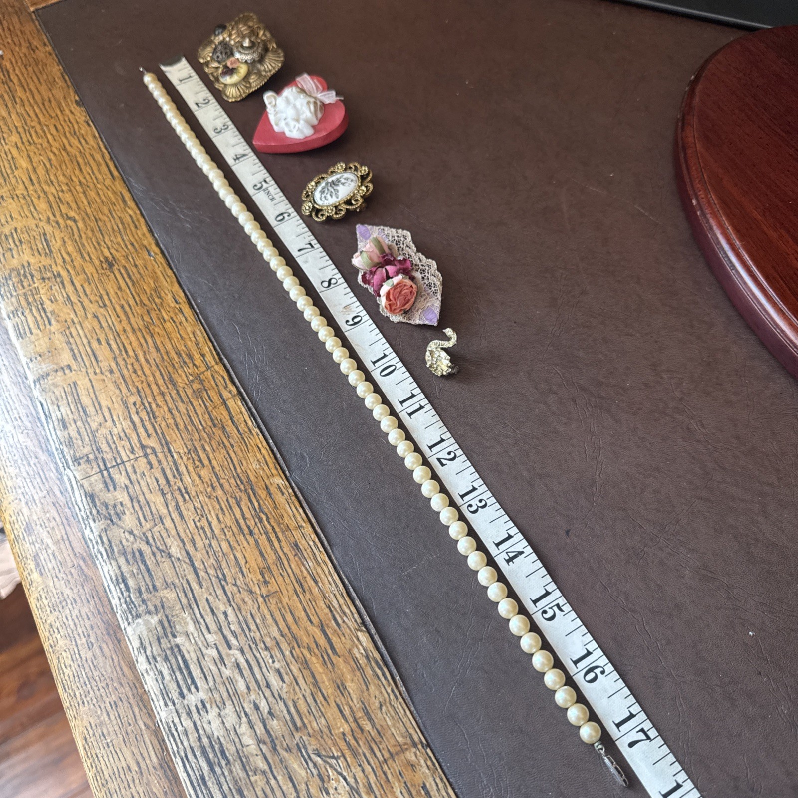 Vintage Handmade Grandma-core Floral Lot, Roses, Brass, Angels & Pearls 💐💖