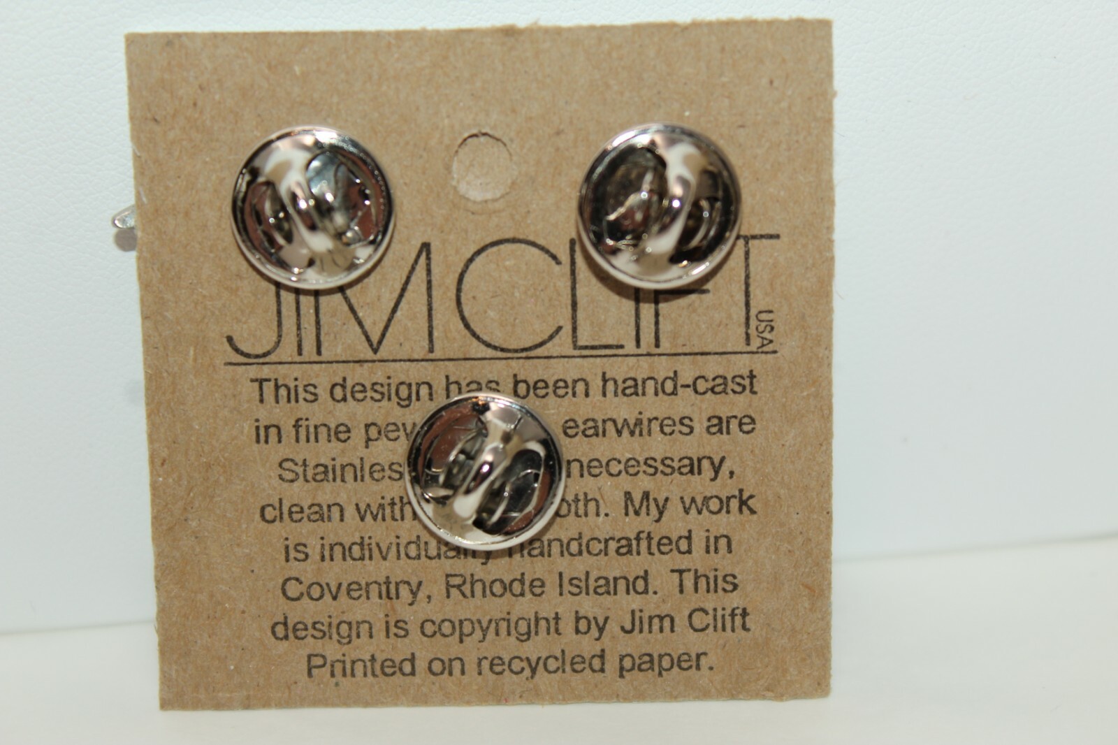 JIM CLIFT Pewter 3 Piece Birdwatching Lapel Pin Set Bird Birdhouse Binoculars