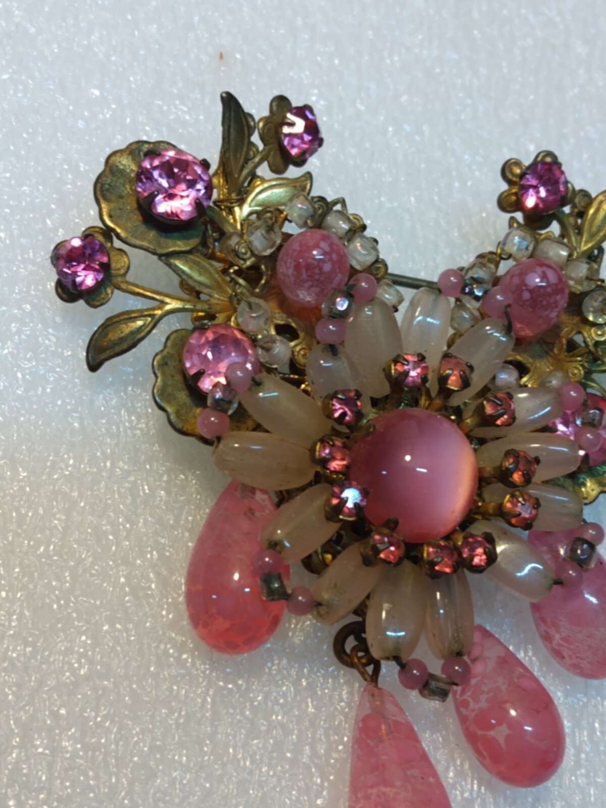 Miriam Haskell Beautiful (Signed) Brooch (Rare)1930’s – 1950’s – Vintage