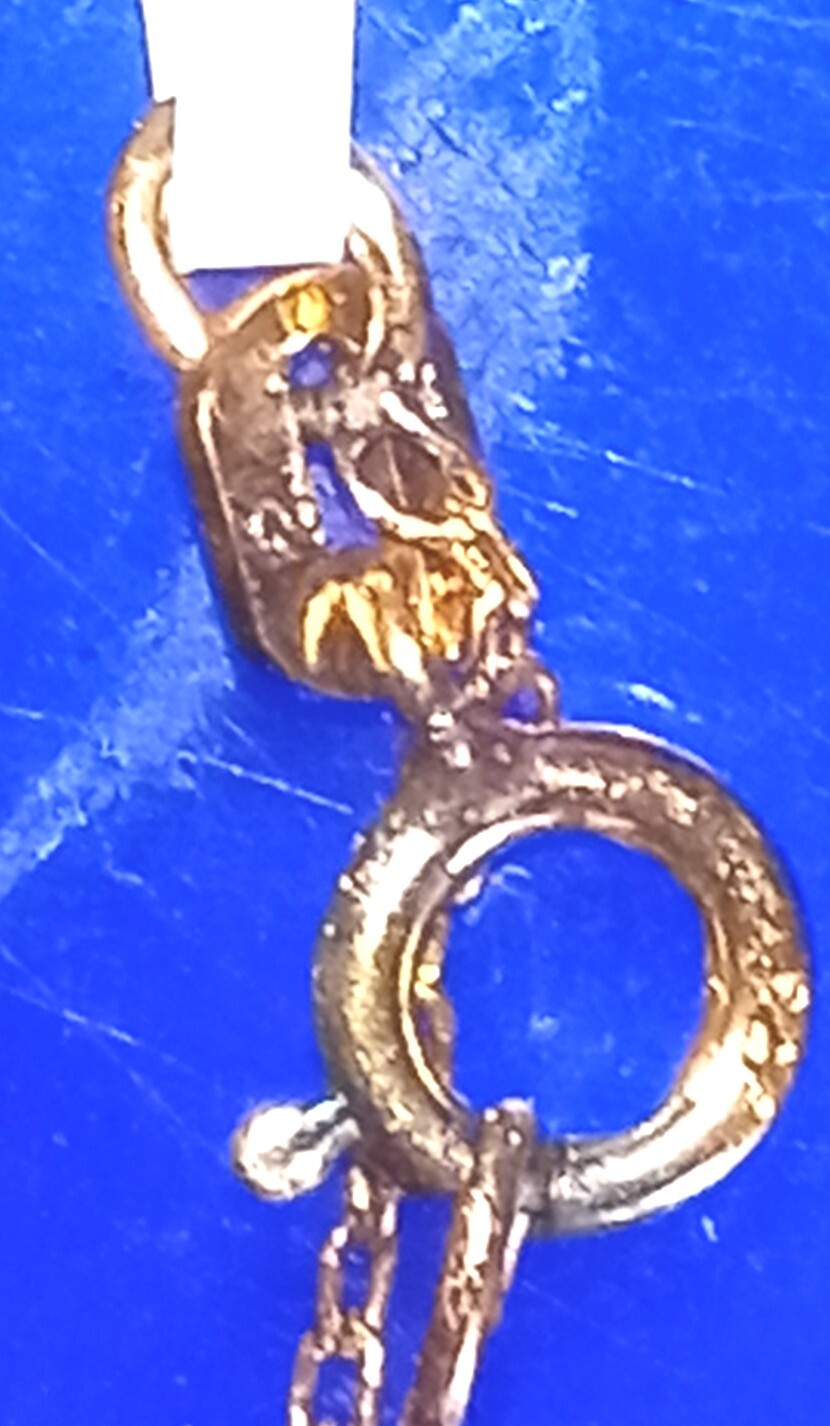HSN blue Sapphire Vintage star necklace 925 And I Think Tiny Dia? Pics