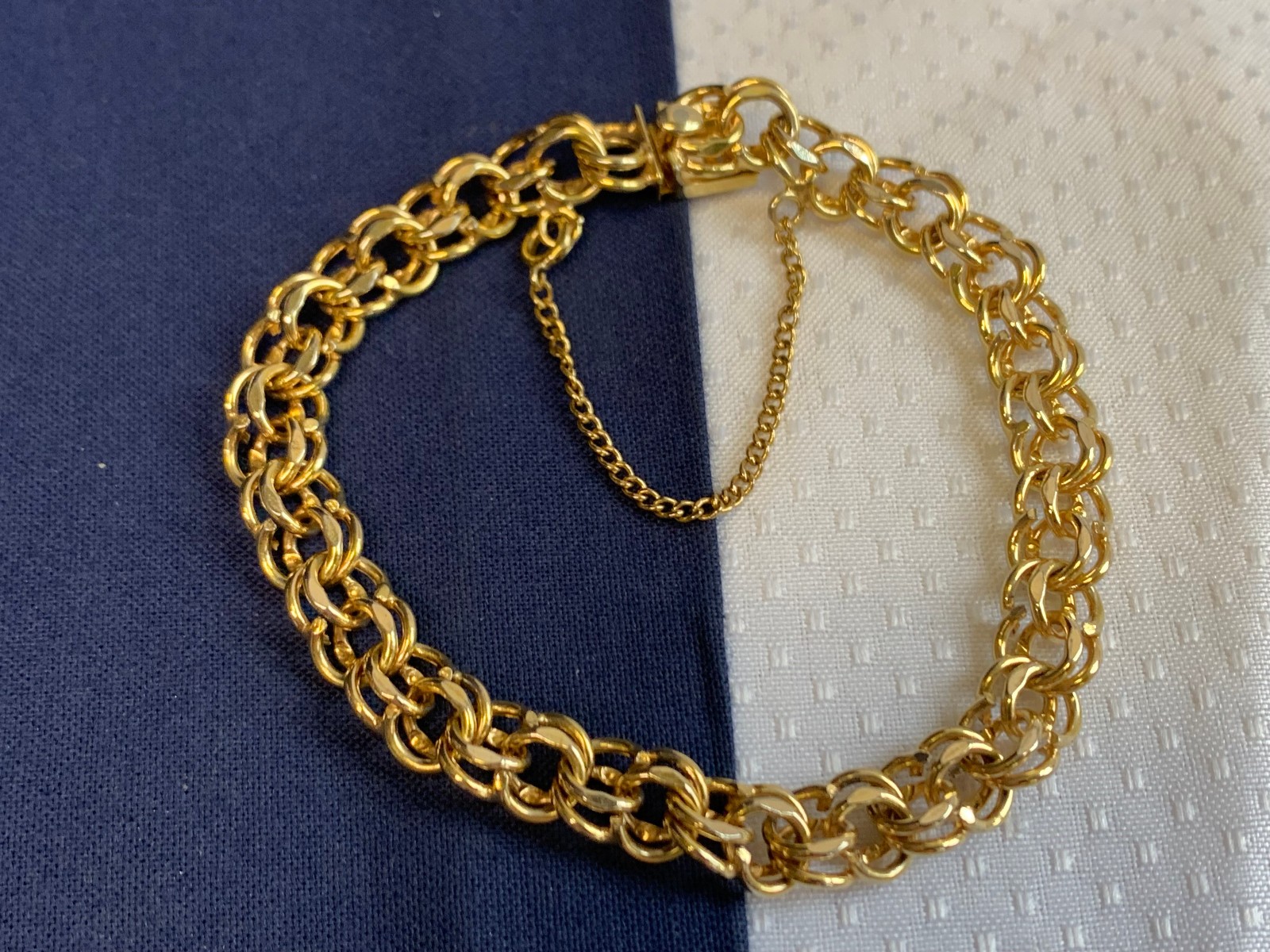 Vtg 1/20 12K Gold Filled BA Ballou Co Charm Bracelet 13.93g Jewelry 7.5″ Chain