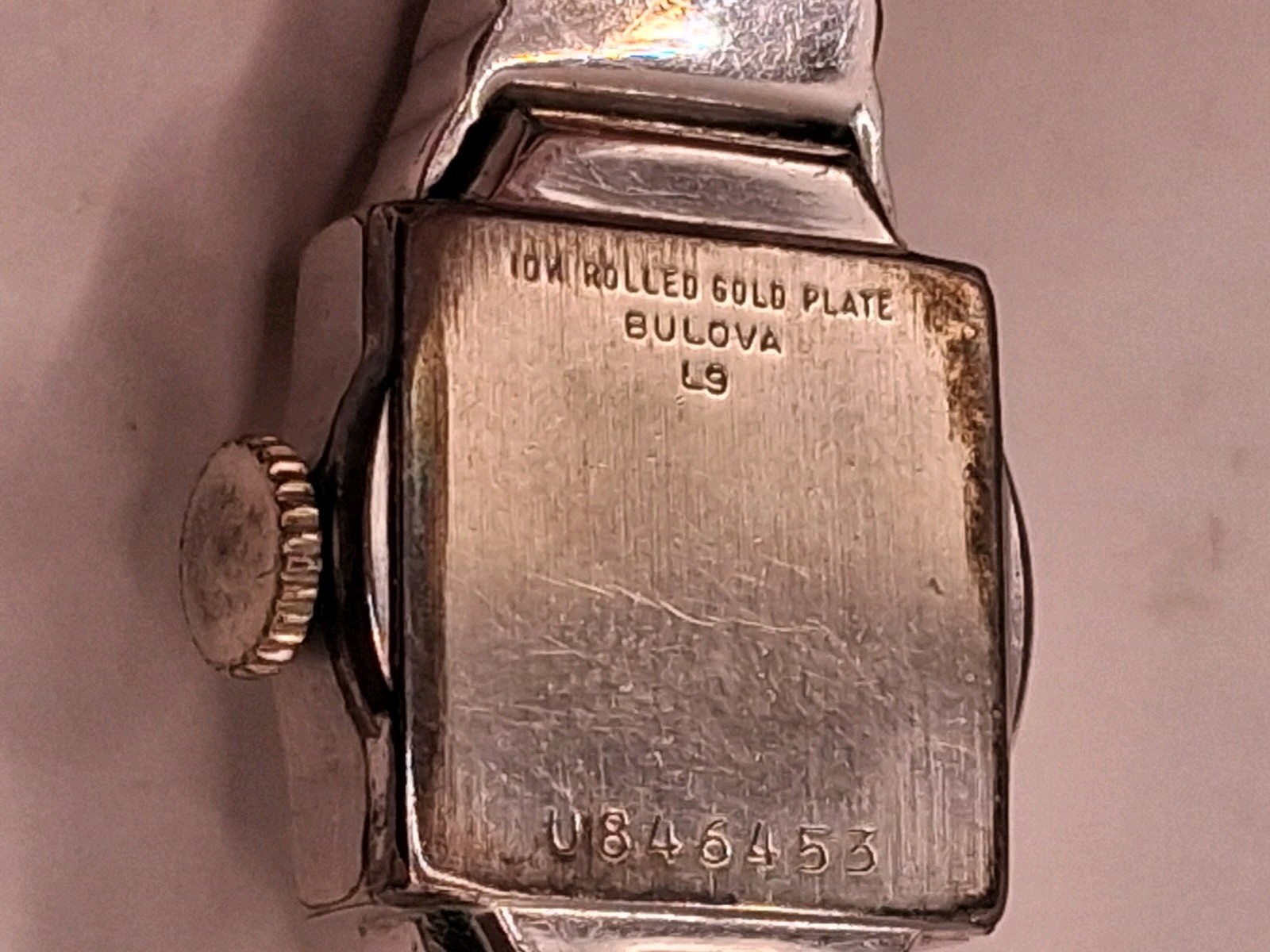 Vintage Bulova 10k Rolled White Gold Plate Manual Wind Ladies Watch Working